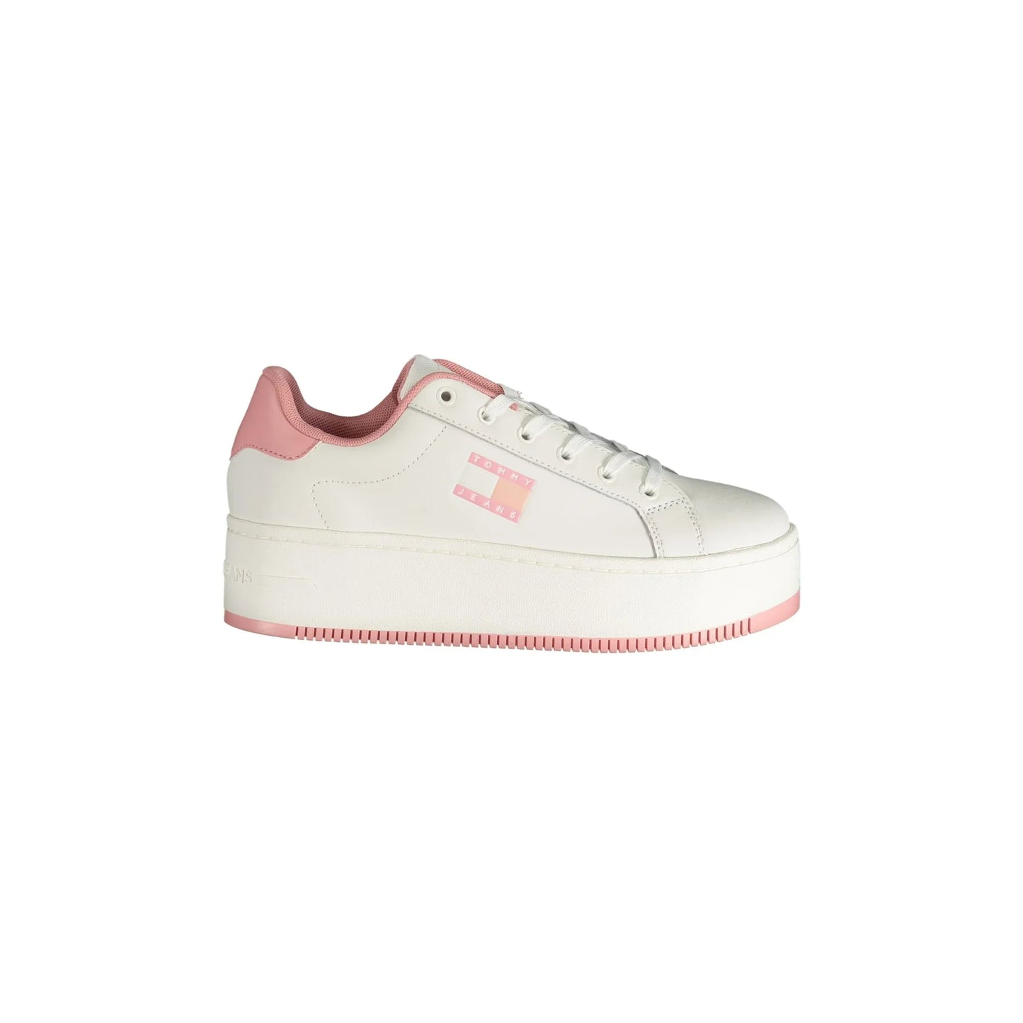 TOMMY HILFIGER Scarpe Sneakers Donna Rosa con Zeppa 5 cm
