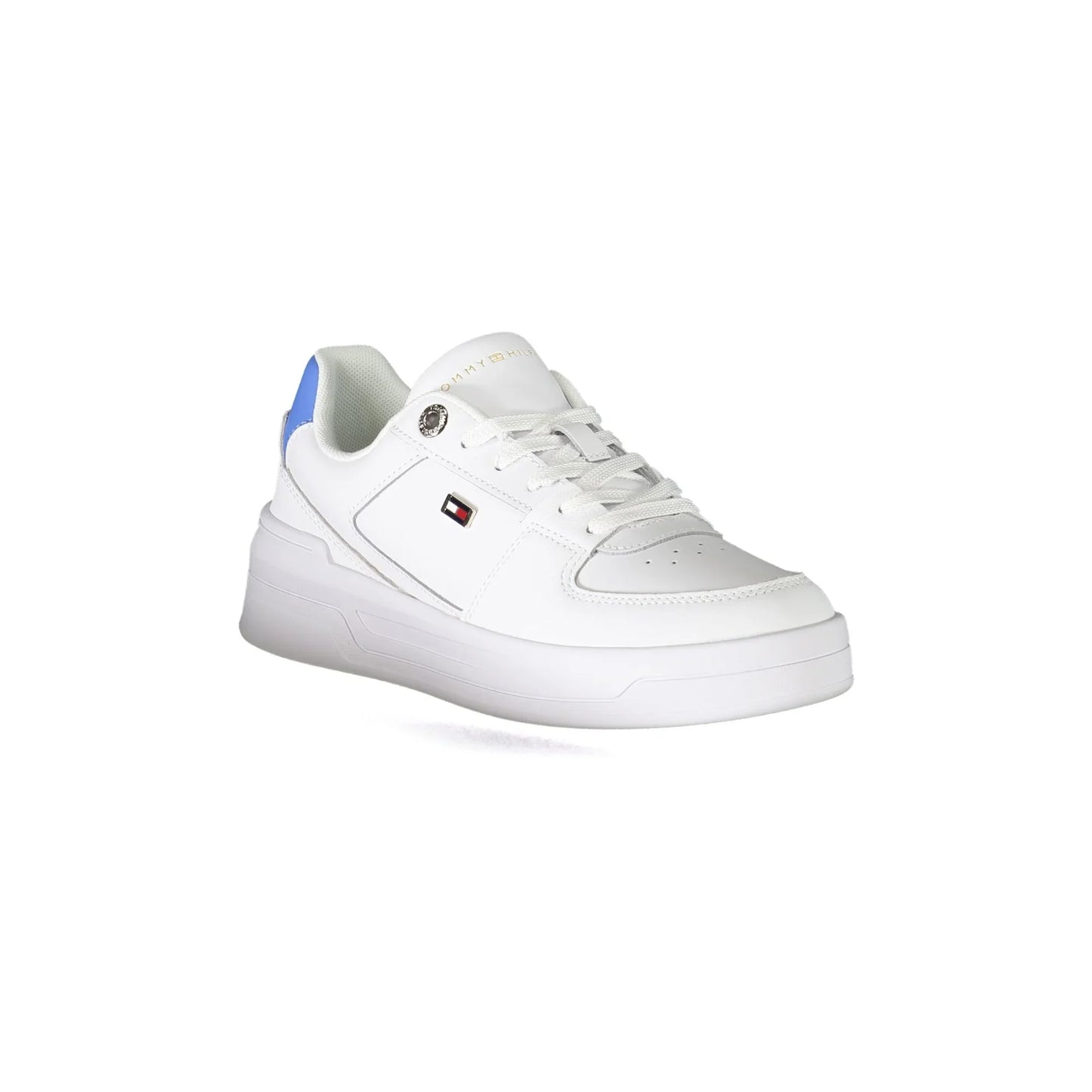 TOMMY HILFIGER Scarpe Sneakers Donna Bianche con Lacci e Logo