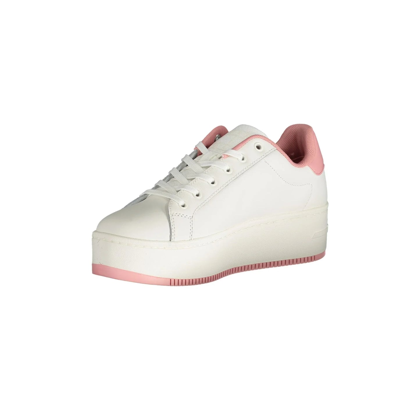 TOMMY HILFIGER Scarpe Sneakers Donna Rosa con Zeppa 5 cm