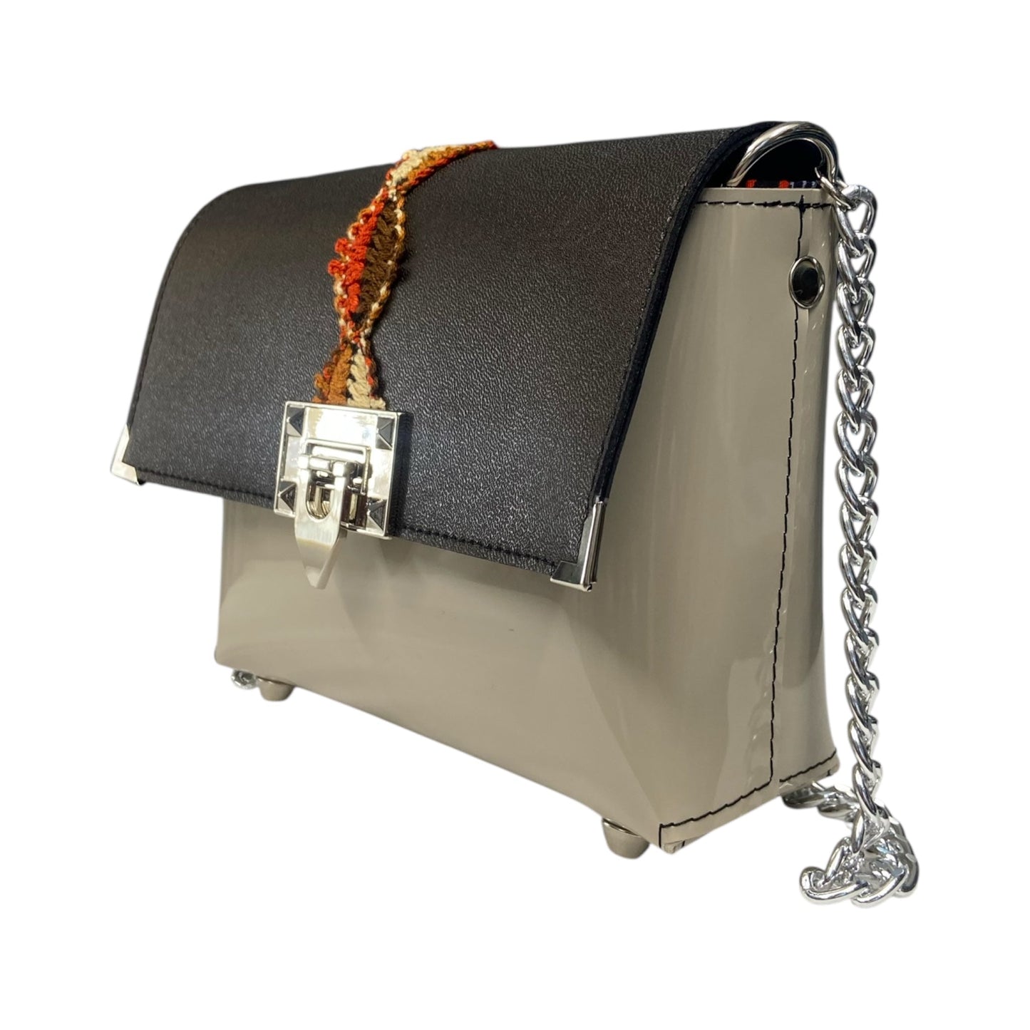 Box Beige & Black - Borsa donna a tracolla
