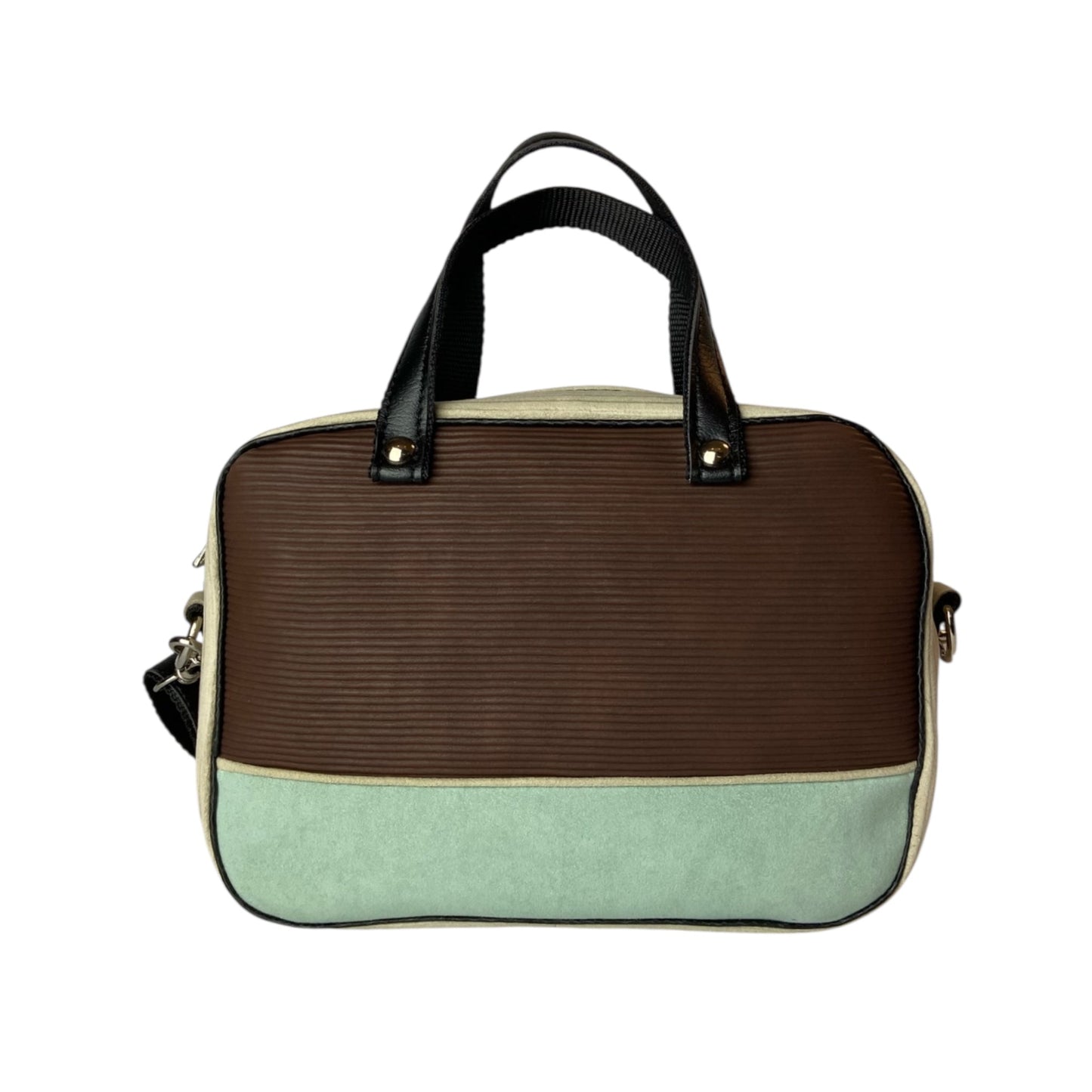 Camera Bag Rigato & Mint - Borsa donna a mano e tracolla