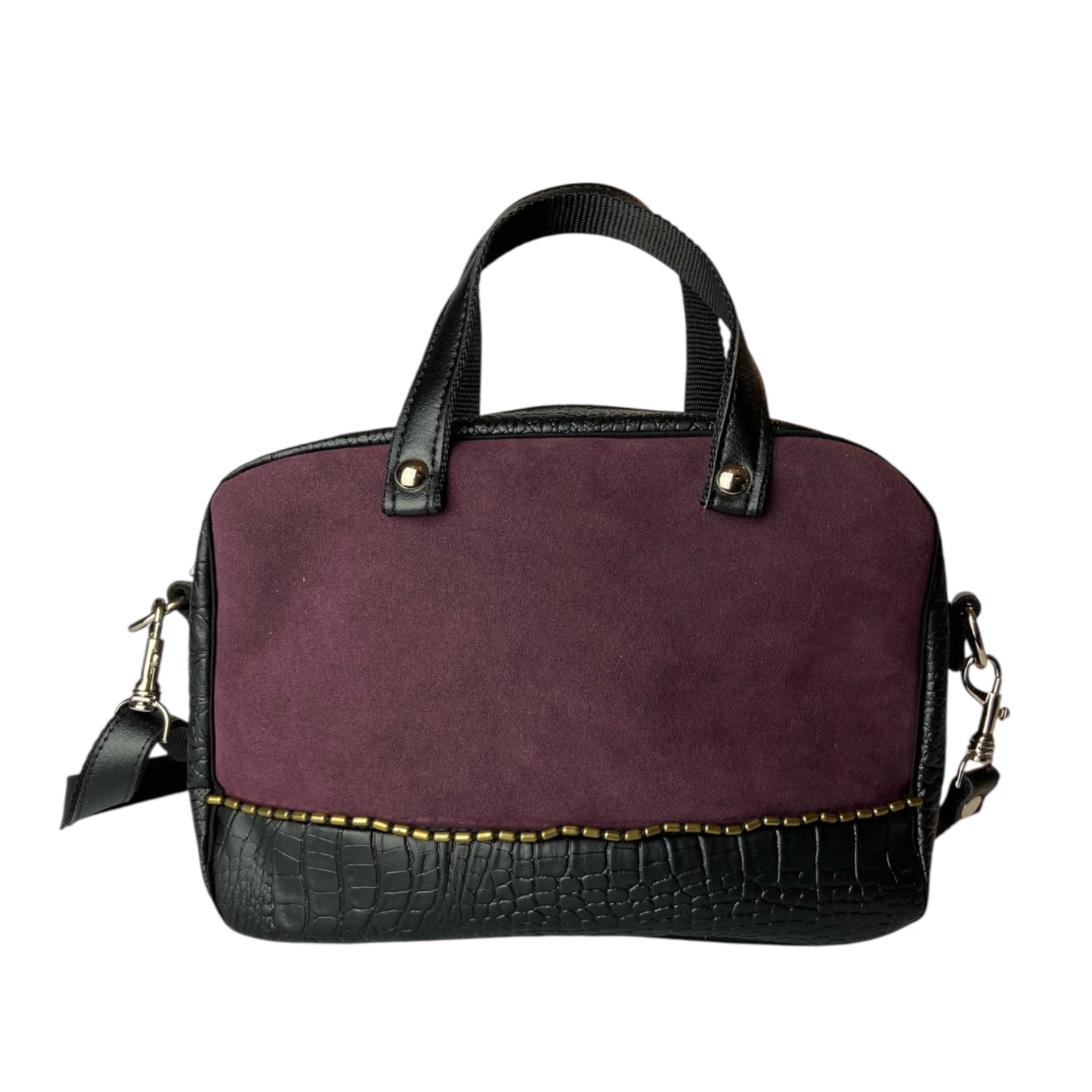 Camera Bag Noir & Bordeaux  - Borsa donna a mano e tracolla