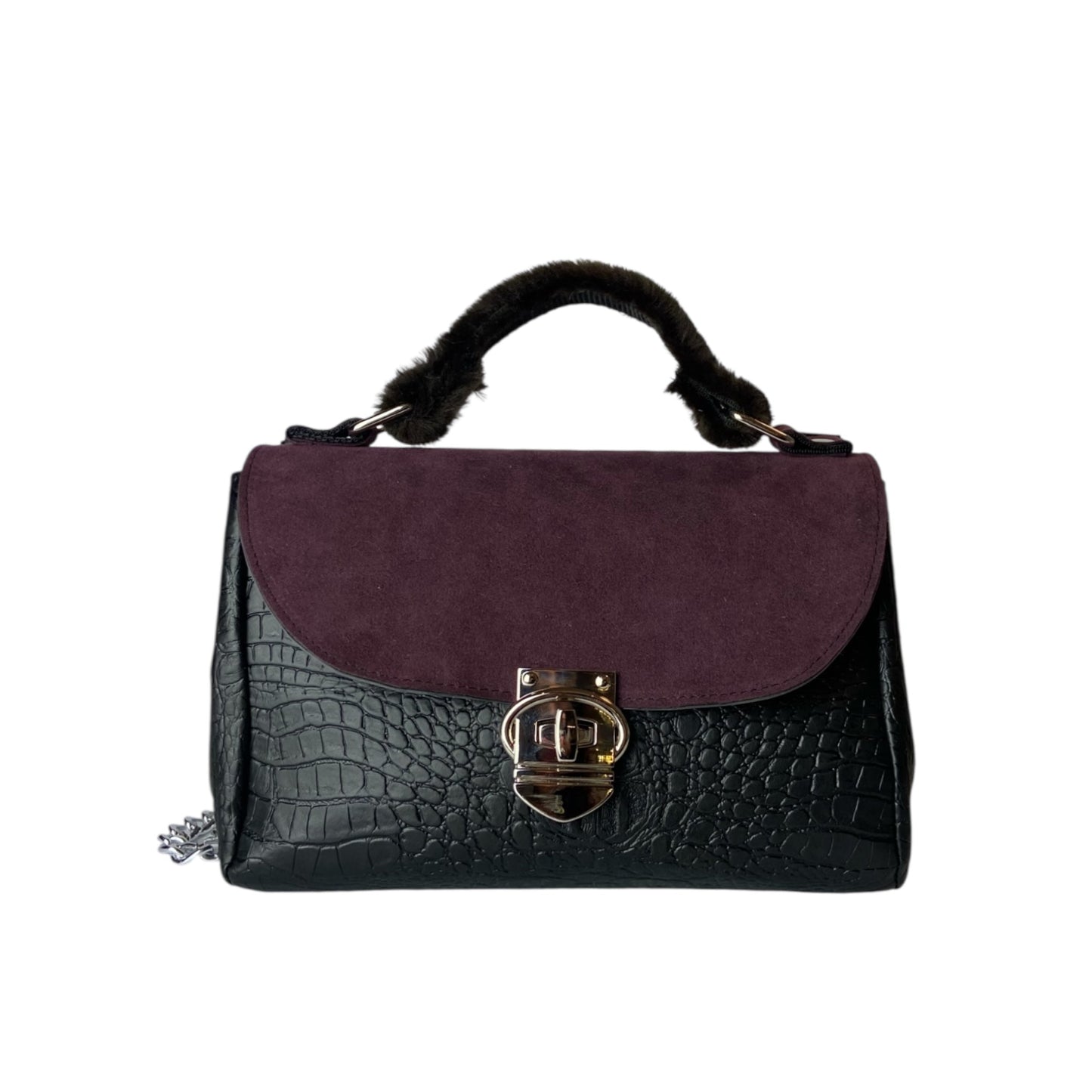 Mini Miura Nera & Prugna - Borsa donna a mano e tracolla