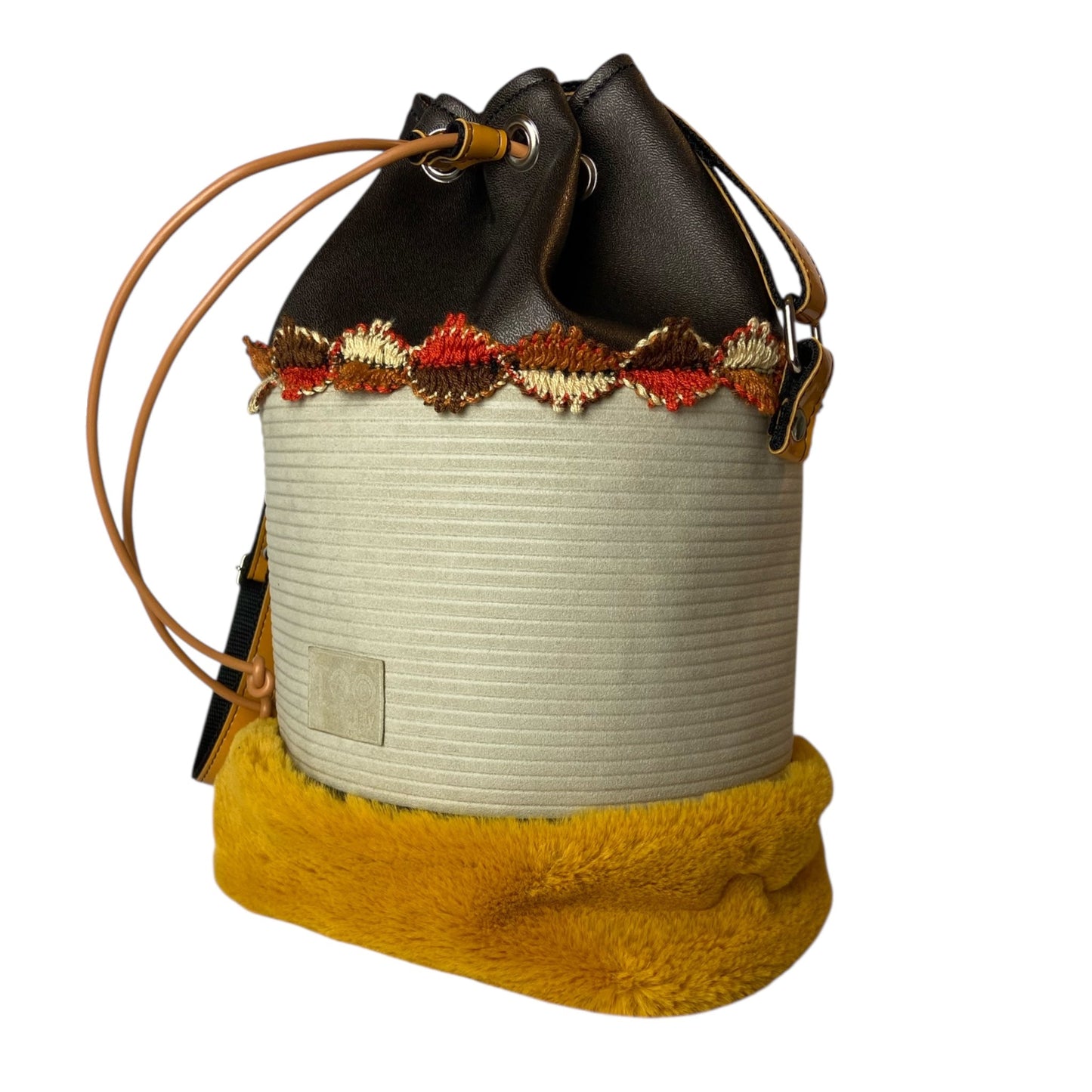 Secchiello Mustard Gold - Borsa donna a tracolla