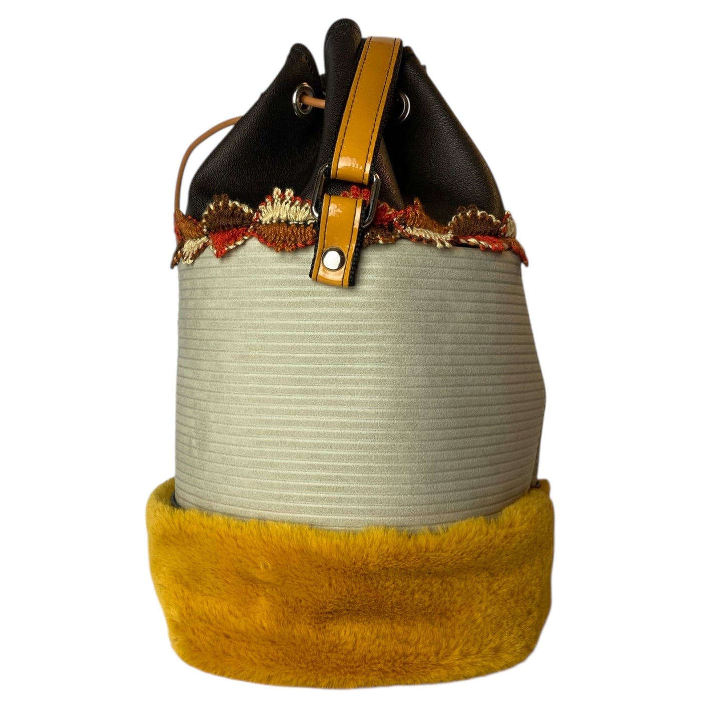 Secchiello Mustard Gold - Borsa donna a tracolla