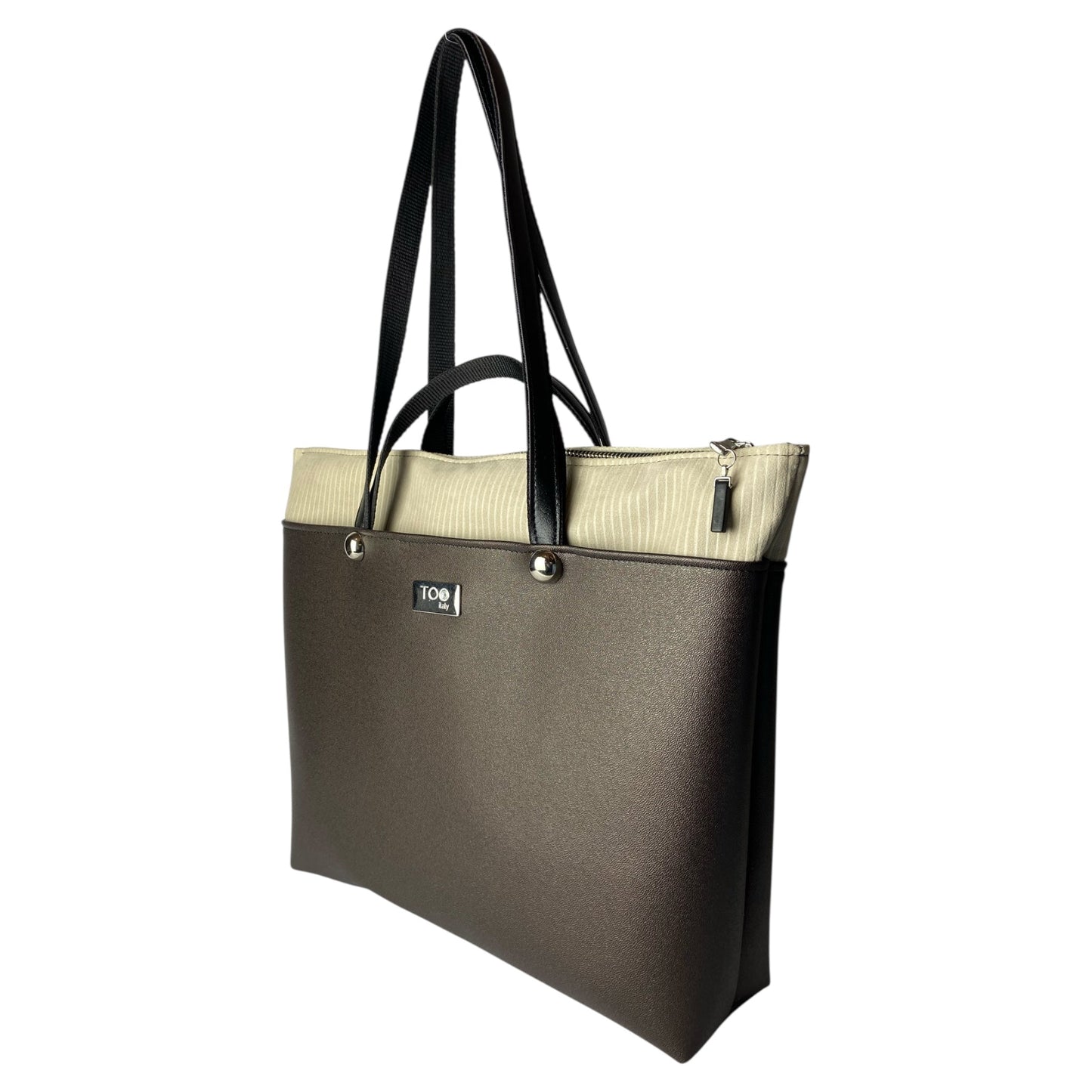 Shopper Mocha & Cream - Borsa donna a mano e spalla