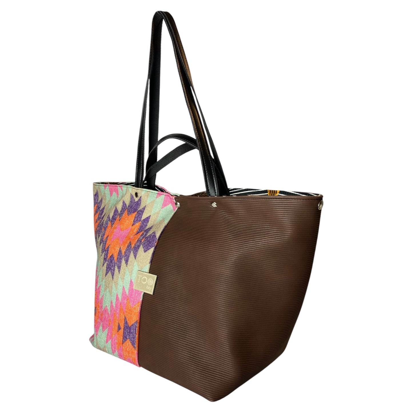 Tote Patchwork Chic - Borsa donna a mano e a spalla