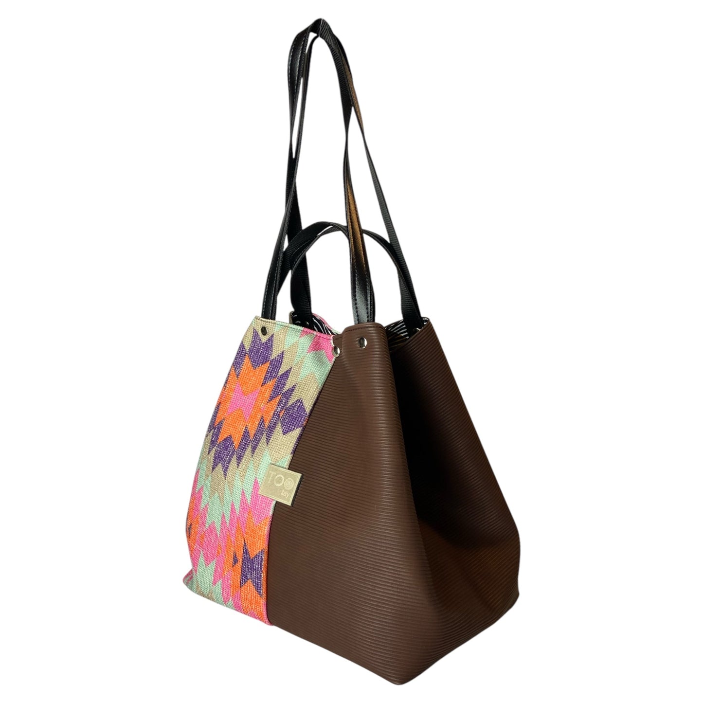 Tote Patchwork Chic - Borsa donna a mano e a spalla
