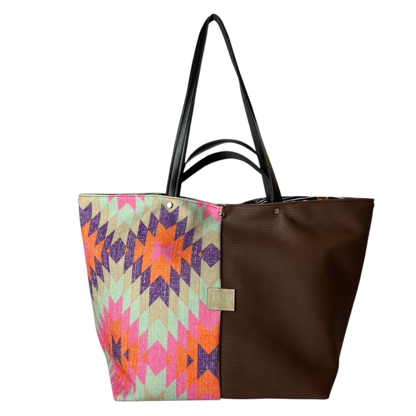 Tote Patchwork Chic - Borsa donna a mano e a spalla