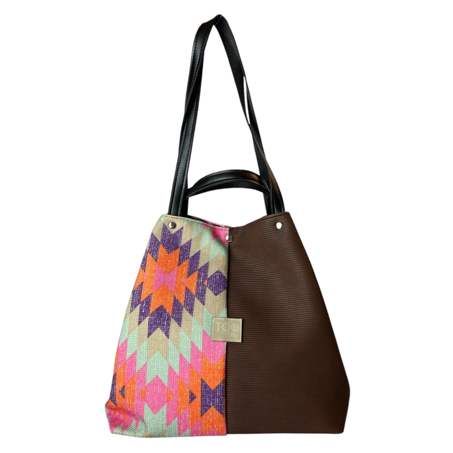 Tote Patchwork Chic - Borsa donna a mano e a spalla