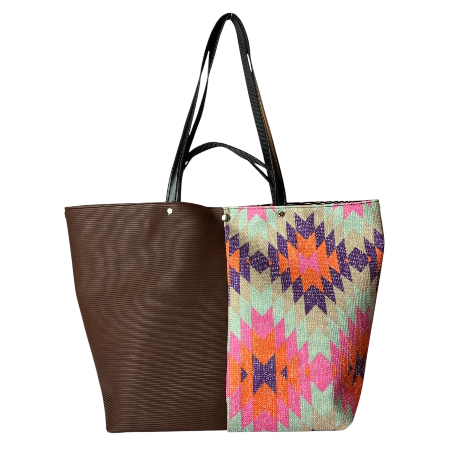Tote Patchwork Chic - Borsa donna a mano e a spalla