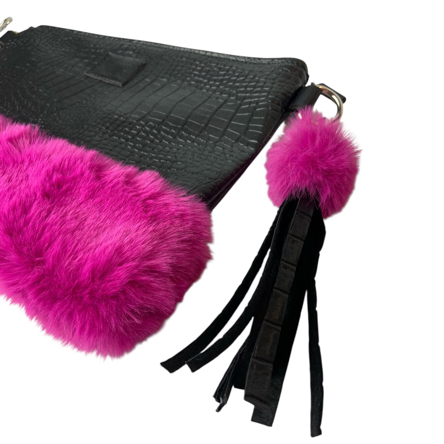 Tracollina Black & Fuxia  - Pochette donna a mano e tracolla