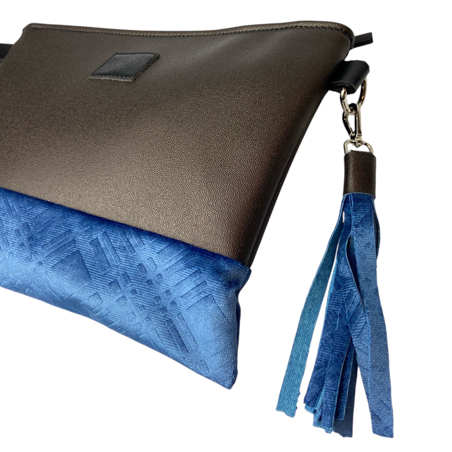 Tracollina Cioccolato & Blu  - Pochette donna a mano e tracolla