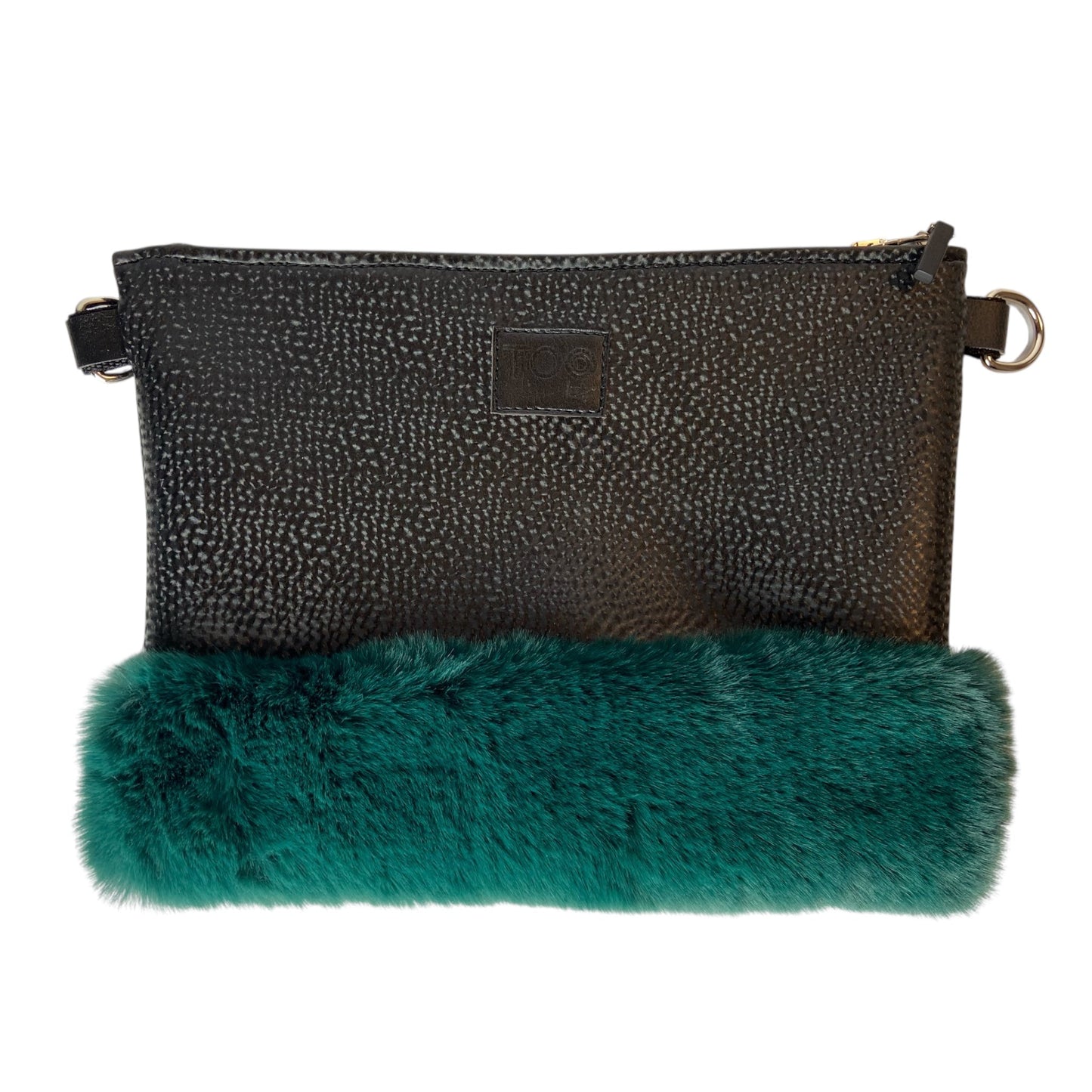 Tracollina Black & Verde Bosco  - Pochette donna a mano e tracolla