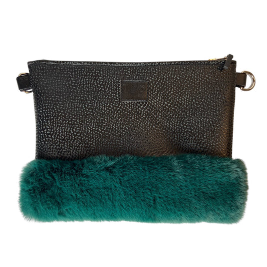 Tracollina Black & Verde Bosco  - Pochette donna a mano e tracolla