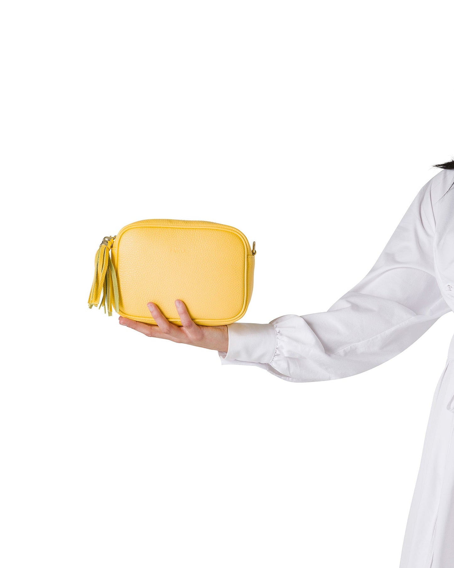 Borsa Donna a Tracolla Grigio Perla, In Vera Pelle, Made in Italy, Anastasia