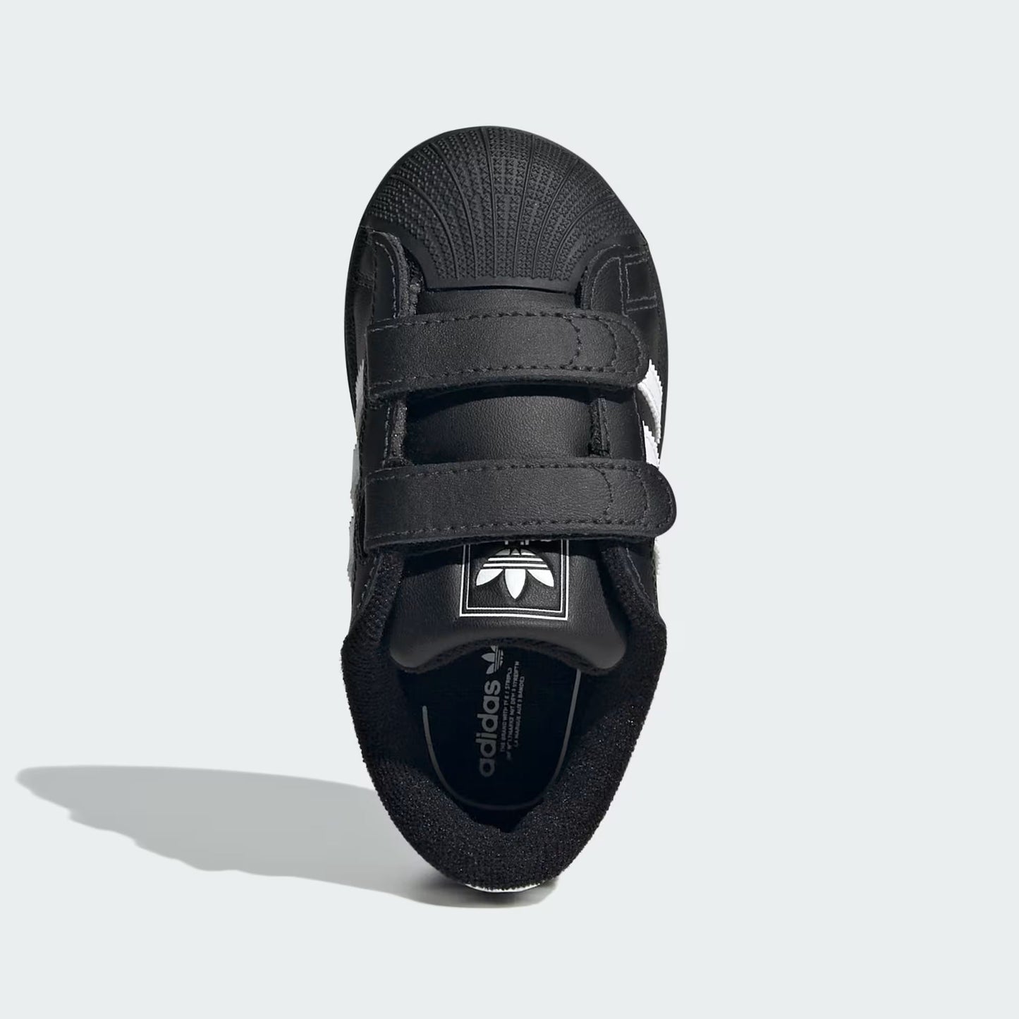 Adidas Originals Superstar II Infant Sneakers Bambini Nere Velcro Punta Conchiglia - JI3991