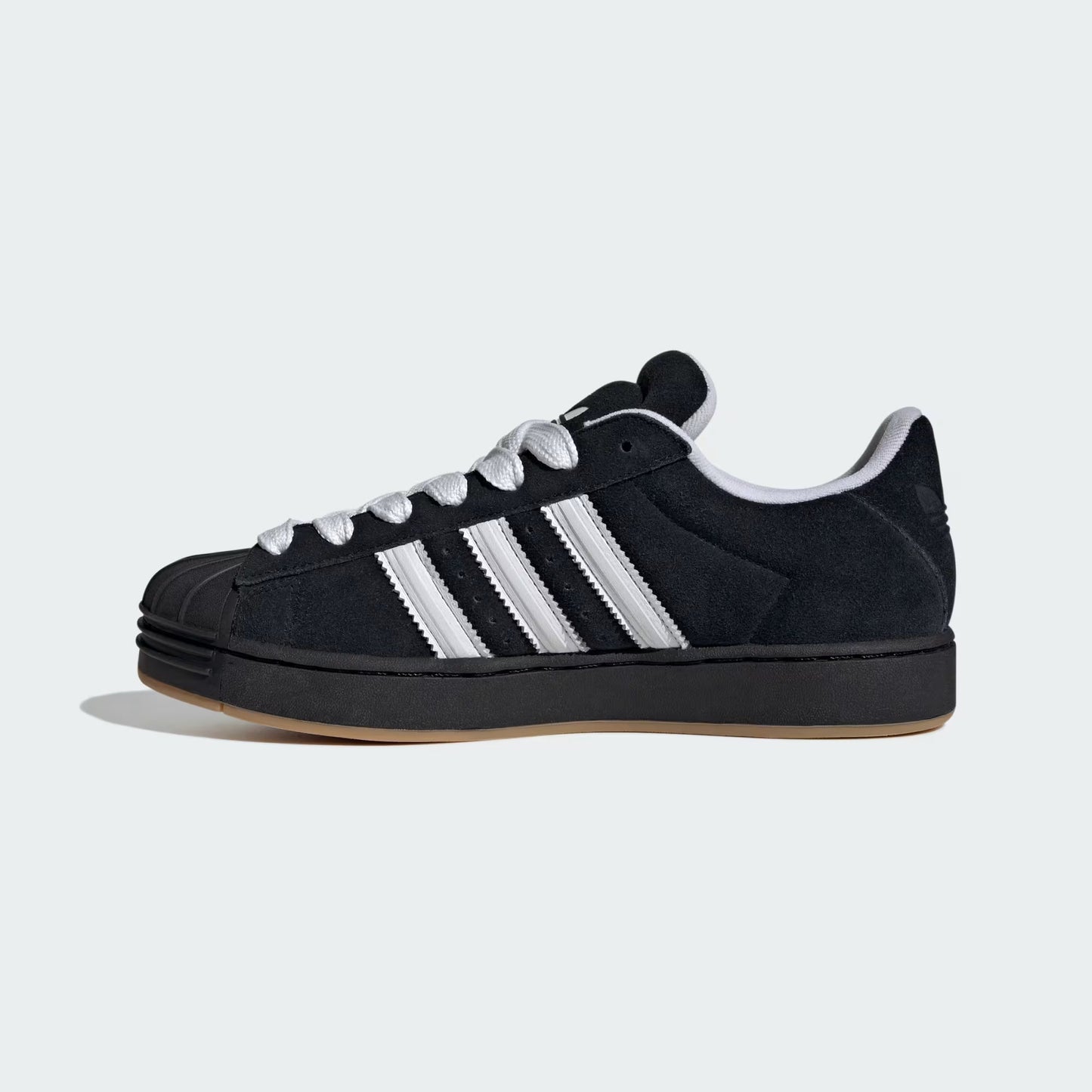 Adidas Originals Superstar ST Sneakers Uomo Nere Punta Conchiglia Pelle Scamosciata - KI3512