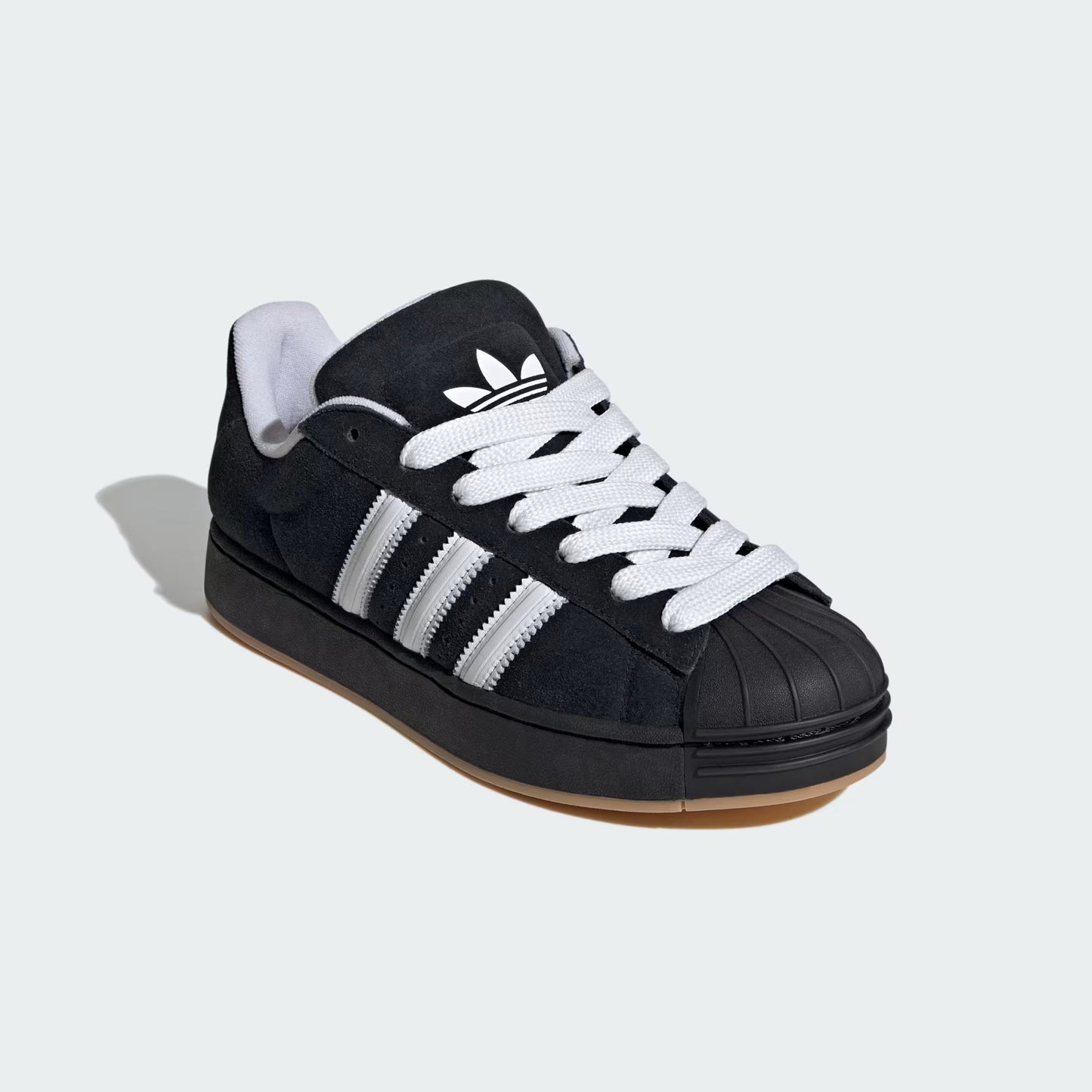 Adidas Originals Superstar ST Sneakers Uomo Nere Punta Conchiglia Pelle Scamosciata - KI3512