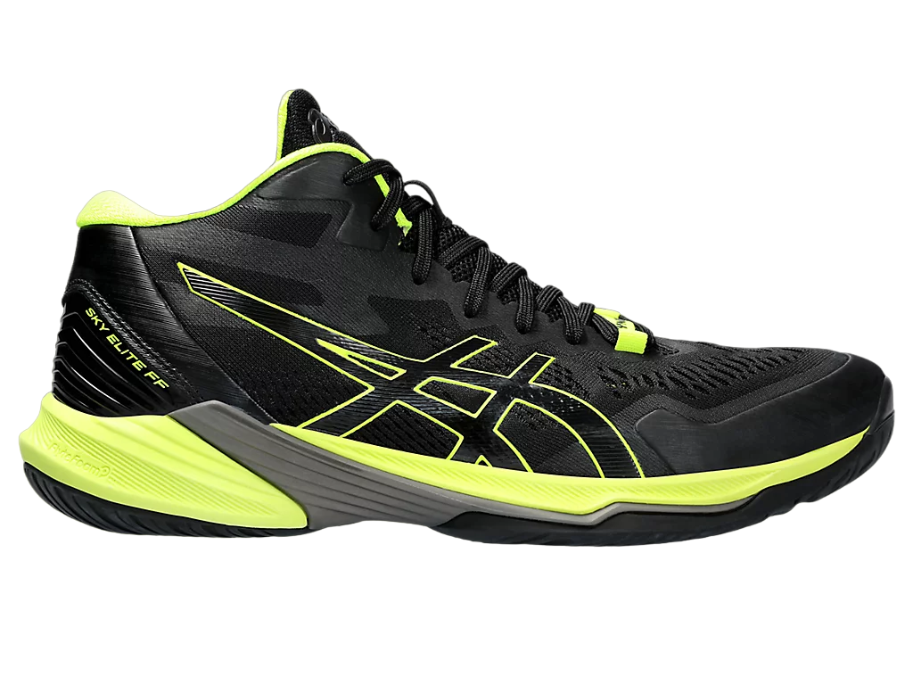 Asics Sky Elite FF MT 1051A065-004 Scarpe Pallavolo Uomo Nero Giallo Fluo