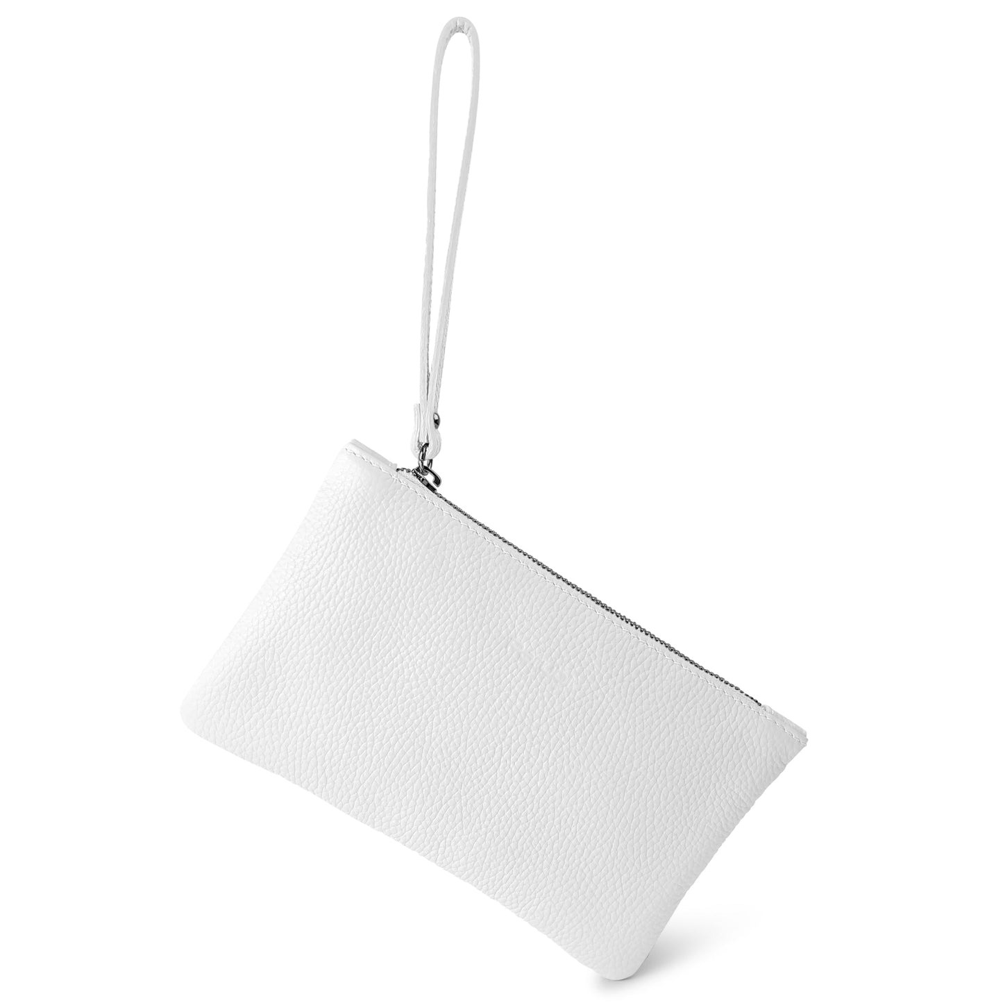 Pochette Donna a Mano, In Vera Pelle, Made in Italy, Modello Aura