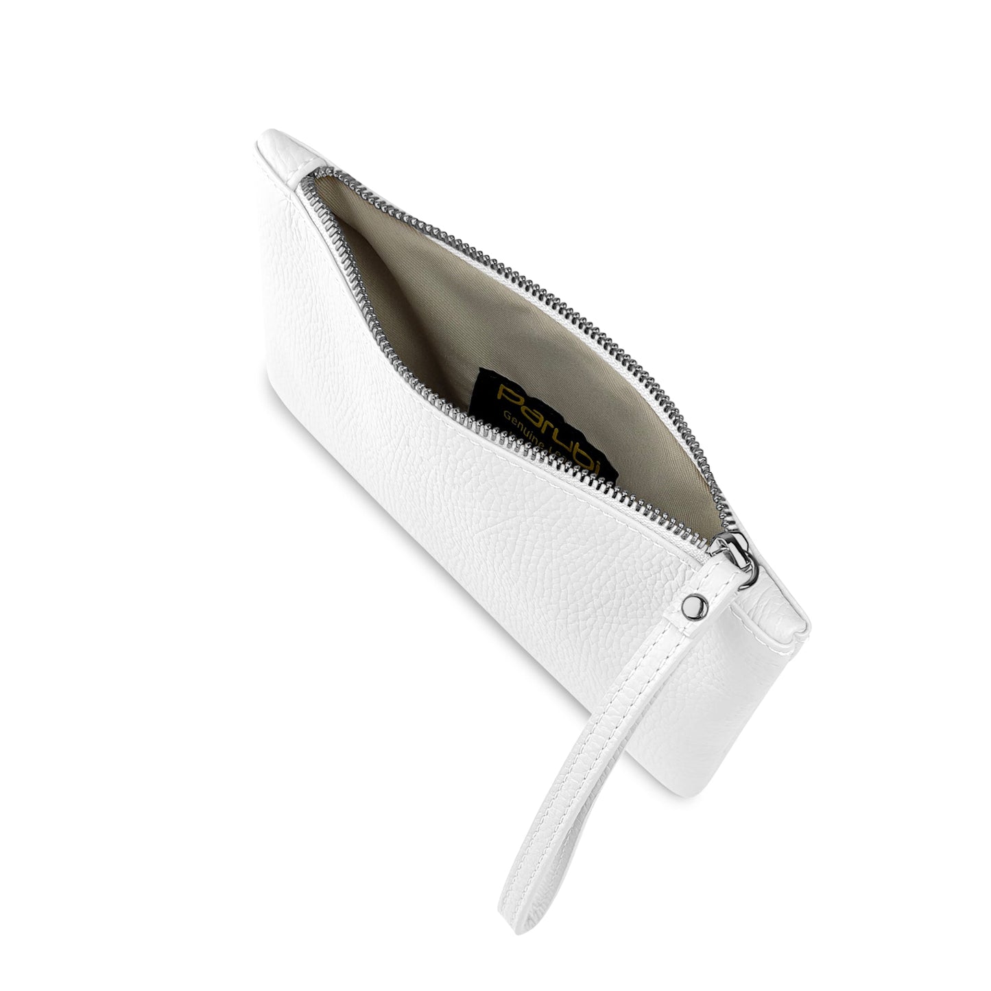 Pochette Donna a Mano, In Vera Pelle, Made in Italy, Modello Aura