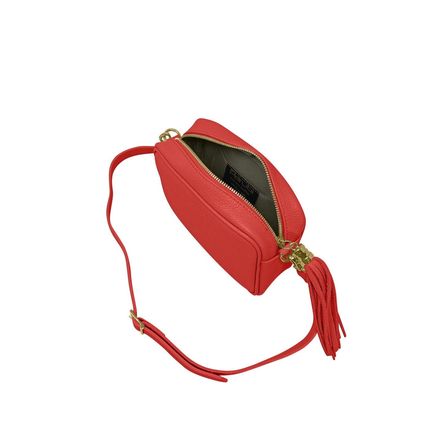 Borsa Donna a Tracolla Rosso, In Vera Pelle, Made in Italy, Anastasia