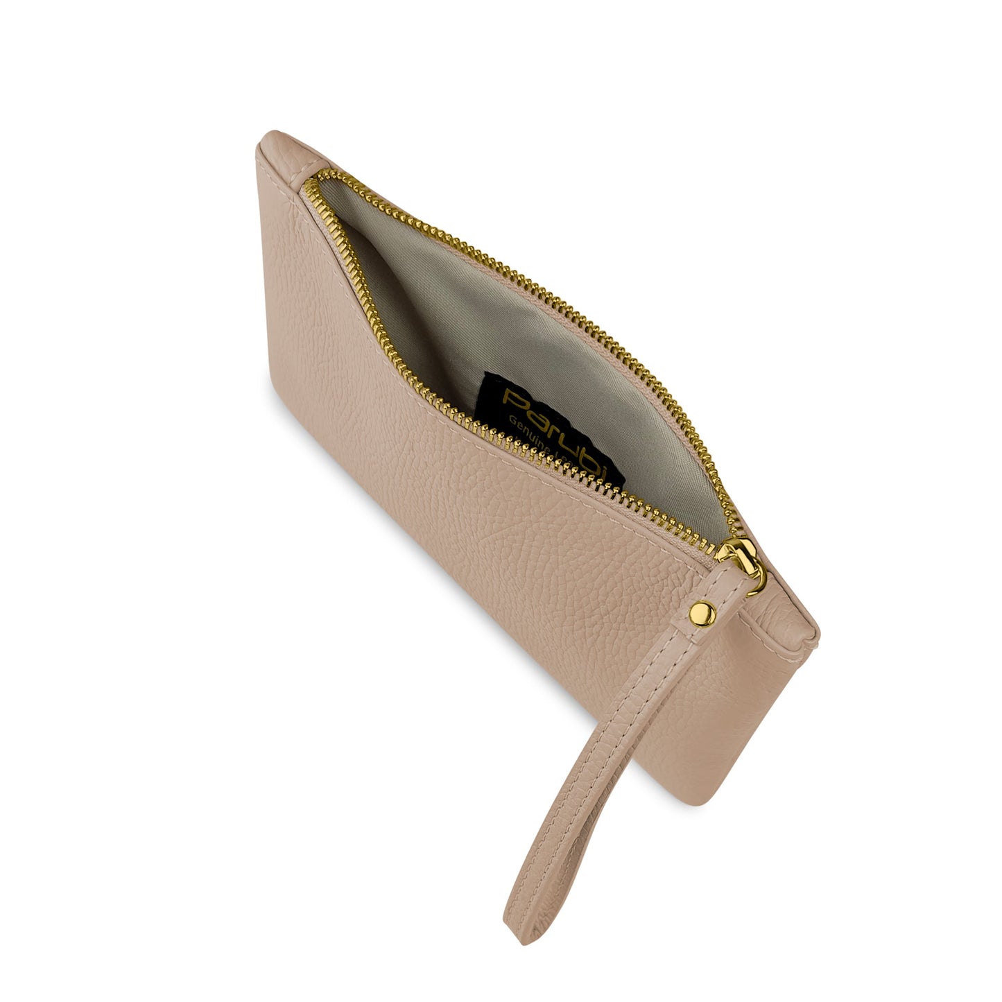 Pochette Donna a Mano, In Vera Pelle, Made in Italy, Modello Aura