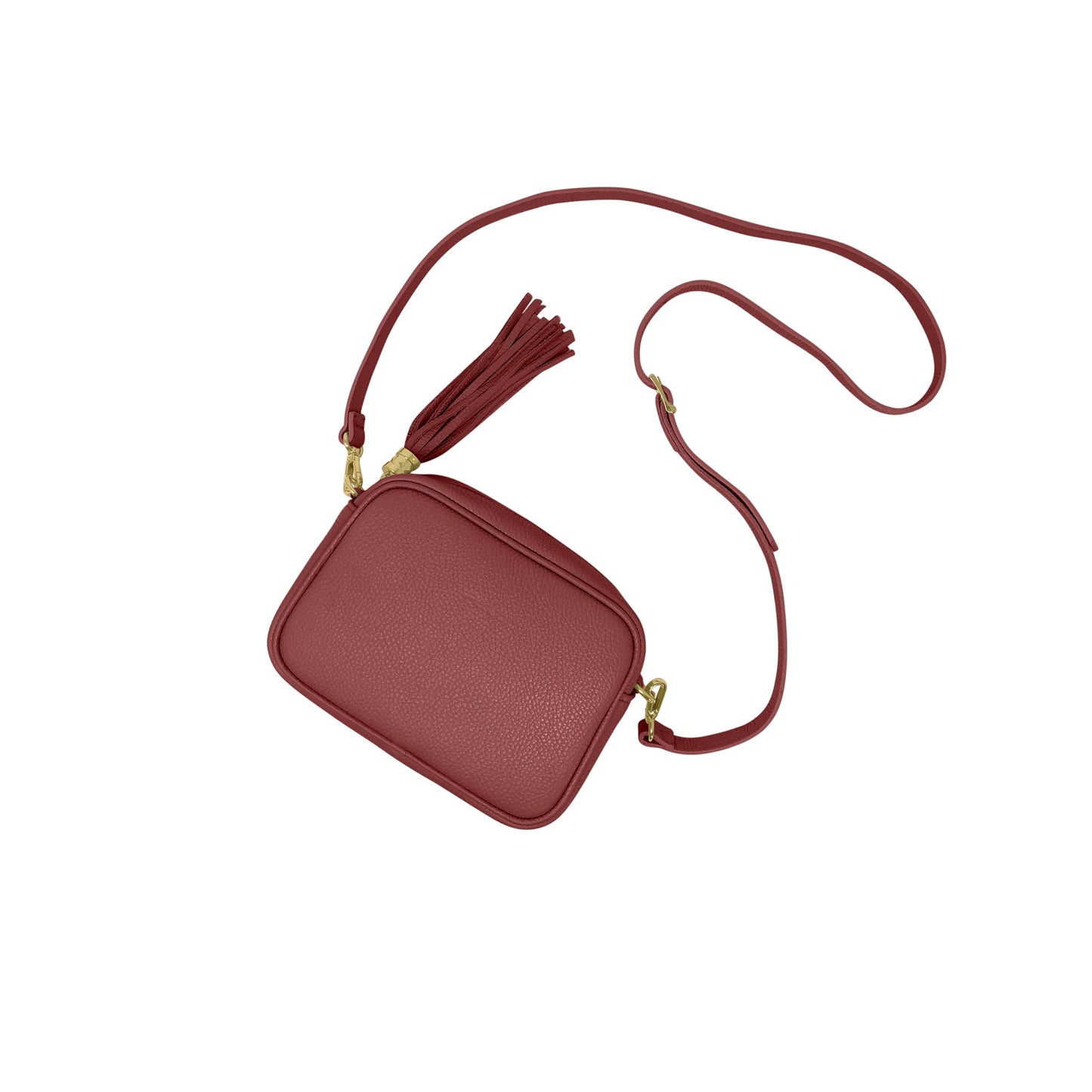 Borsa Donna a Tracolla Bordeaux, In Vera Pelle, Made in Italy, Anastasia