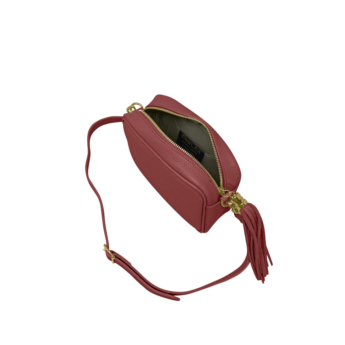 Borsa Donna a Tracolla Bordeaux, In Vera Pelle, Made in Italy, Anastasia