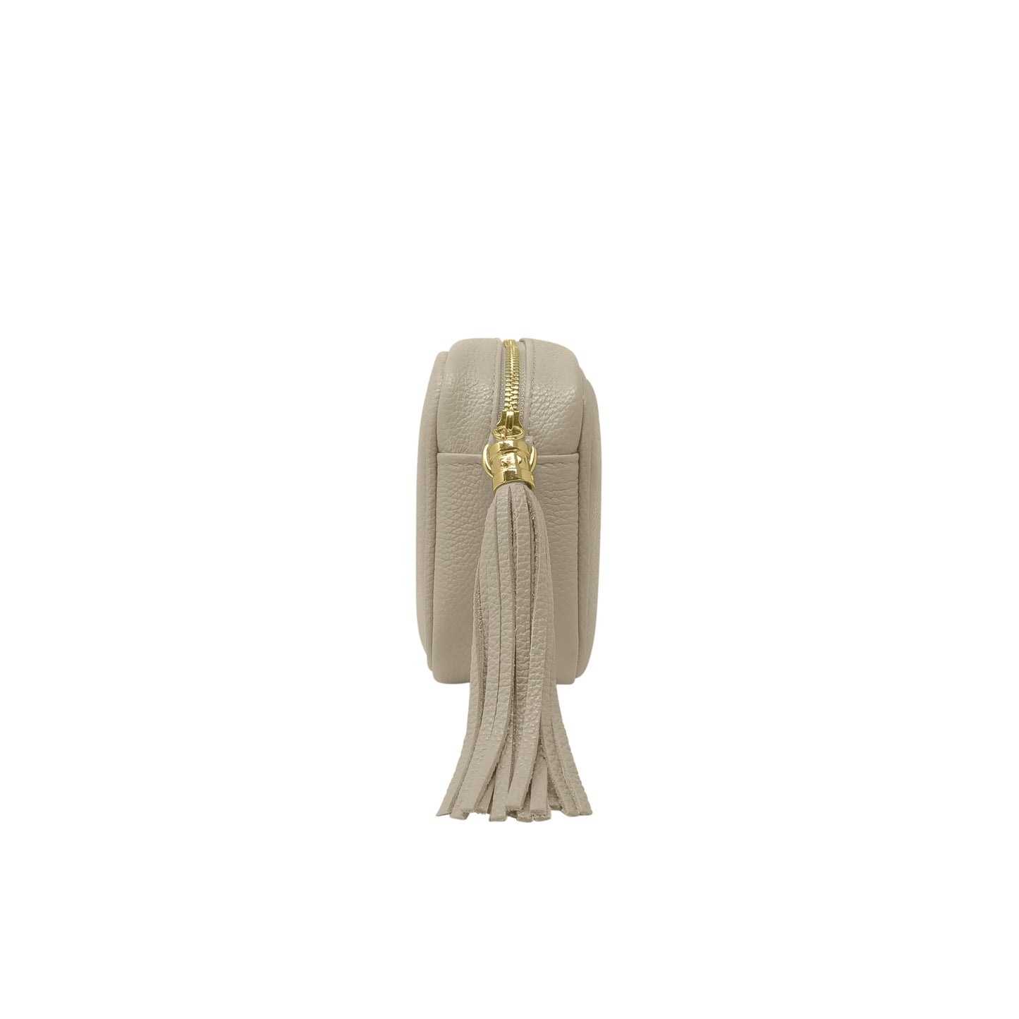 Borsa Donna a Tracolla Grigio Perla, In Vera Pelle, Made in Italy, Anastasia