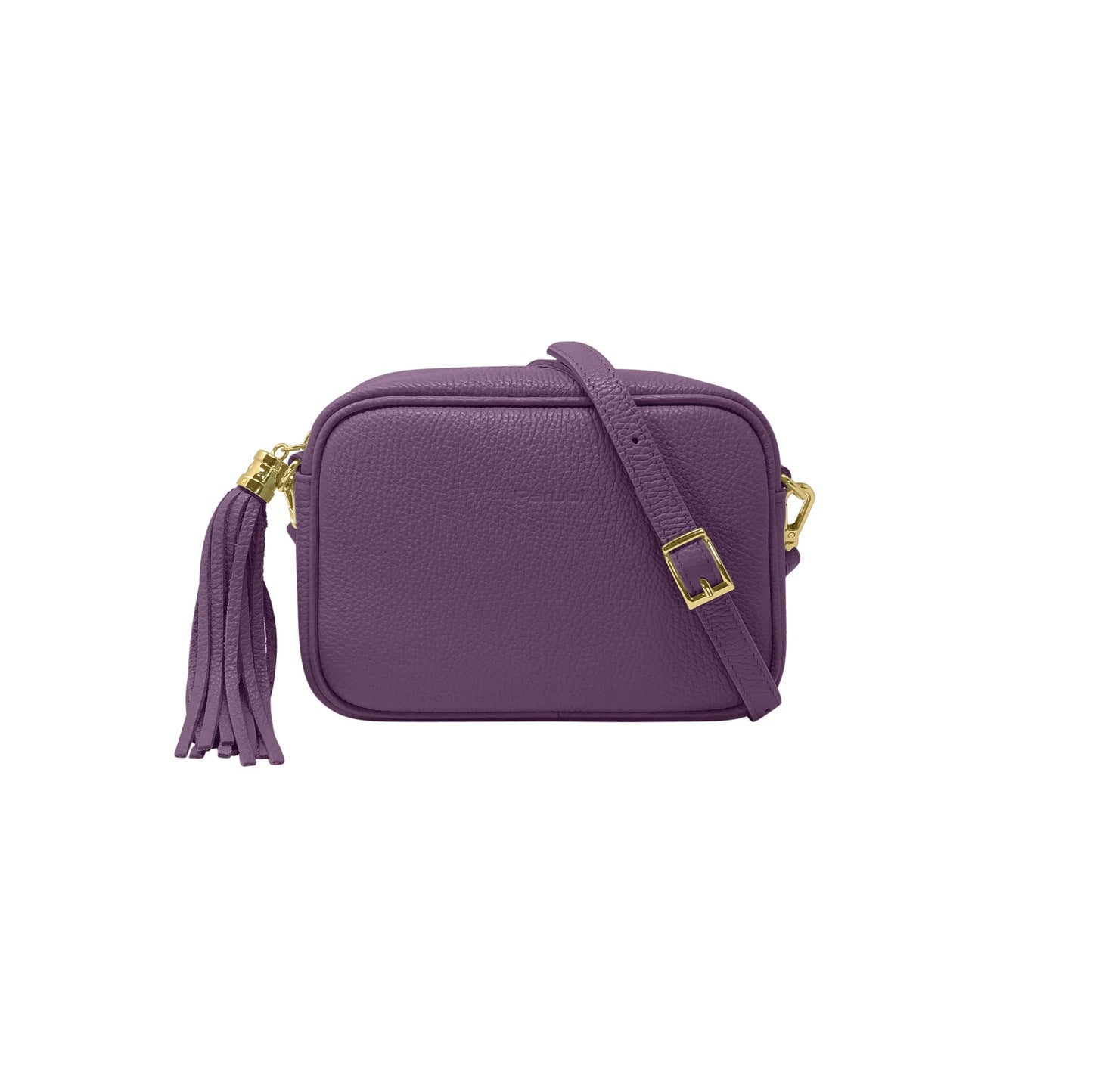 Borsa Donna a Tracolla Viola, In Vera Pelle, Made in Italy, Anastasia