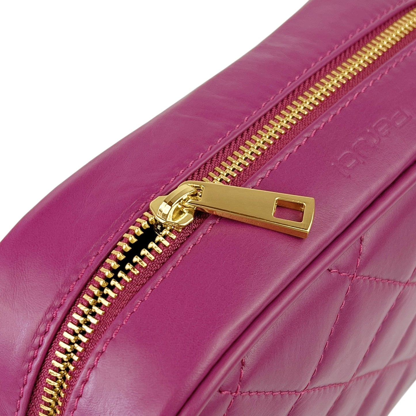 Borsa Donna a Tracolla Trapuntata Ciclamino Fuxia, In Vera Pelle, Made in Italy, Nora