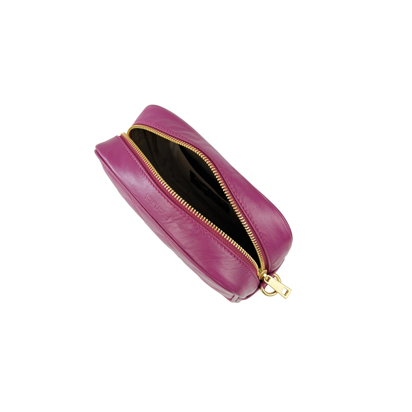 Borsa Donna a Tracolla Trapuntata Ciclamino Fuxia, In Vera Pelle, Made in Italy, Nora