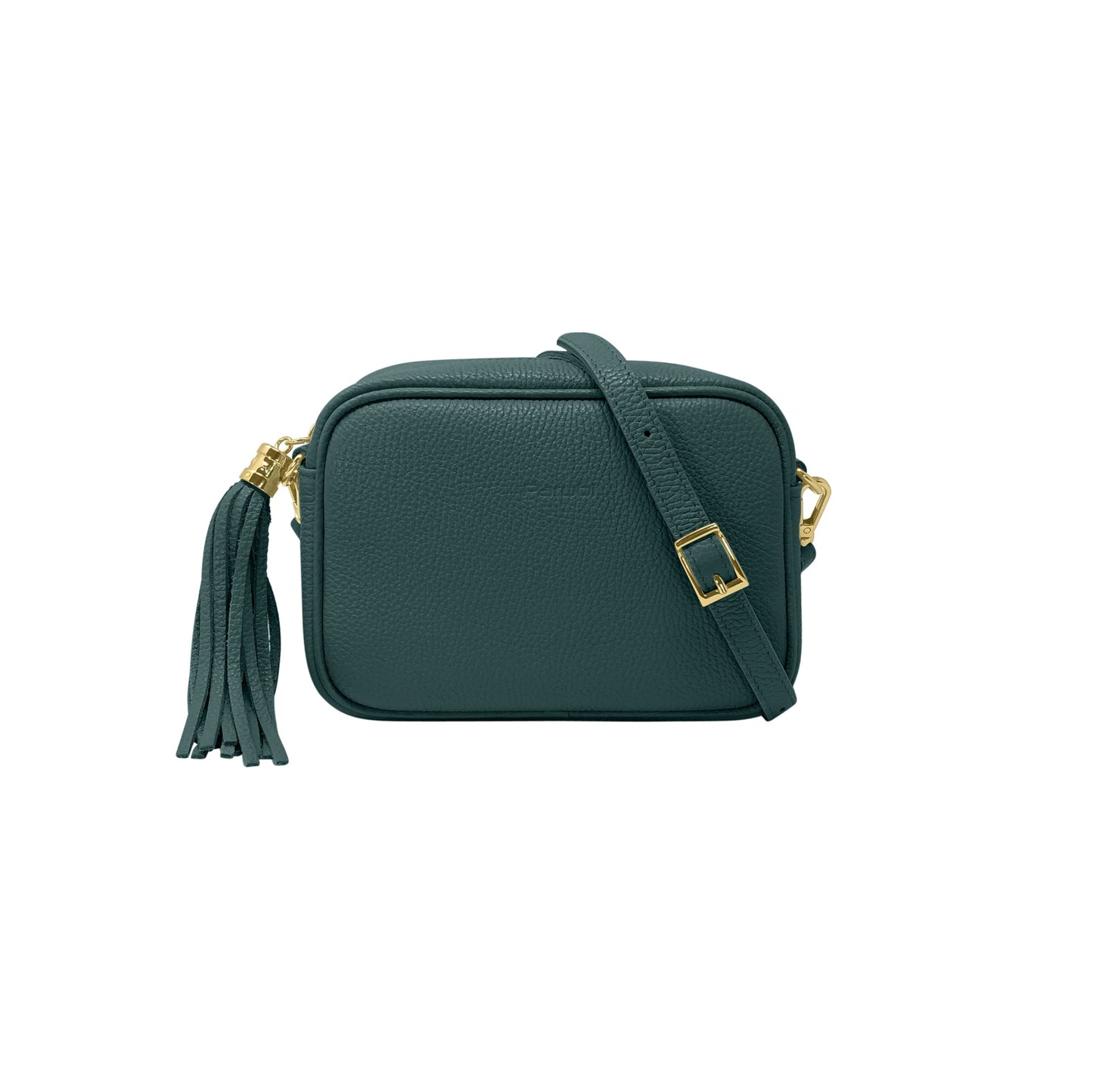 Borsa Donna a Tracolla Verde Petrolio, In Vera Pelle, Made in Italy, Anastasia