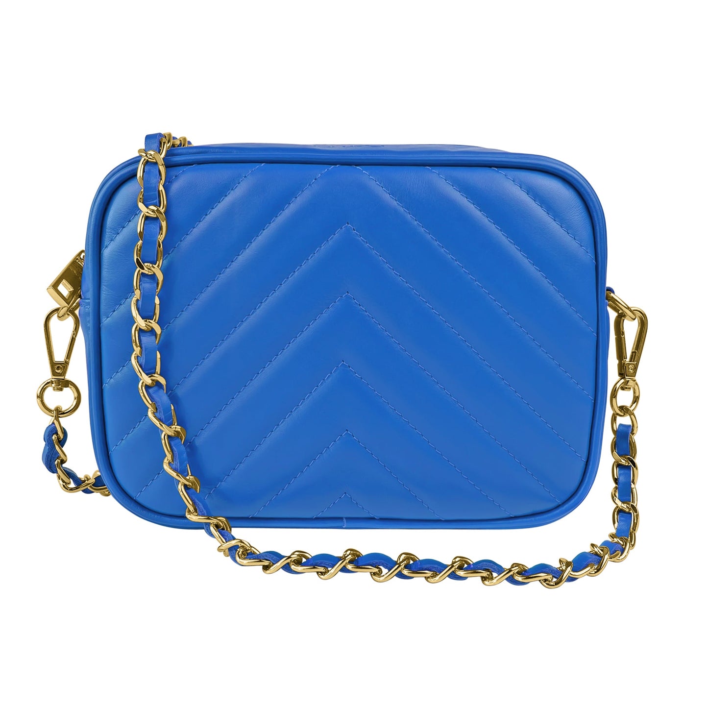 Borsa Donna a Tracolla, In Vera Pelle Trapuntata, Made in Italy, Modello Lola