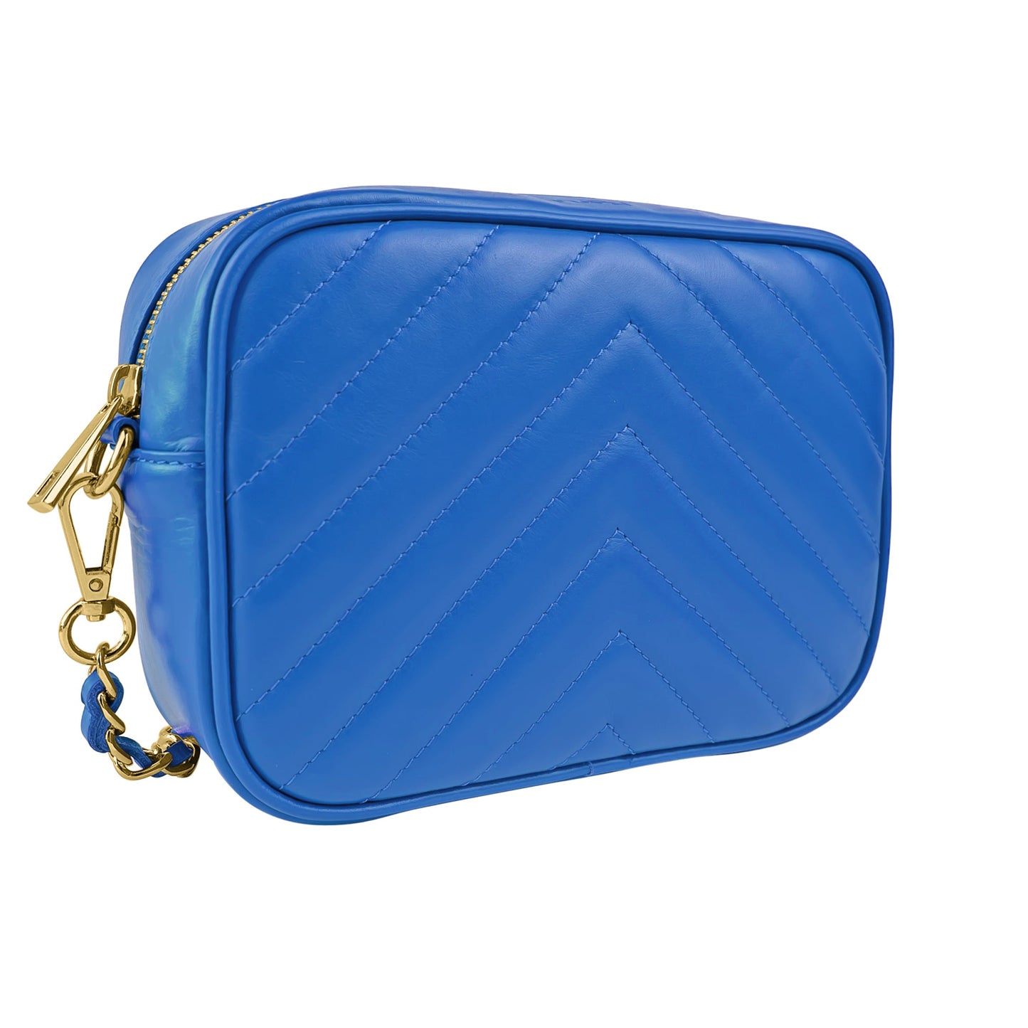 Borsa Donna a Tracolla, In Vera Pelle Trapuntata, Made in Italy, Modello Lola