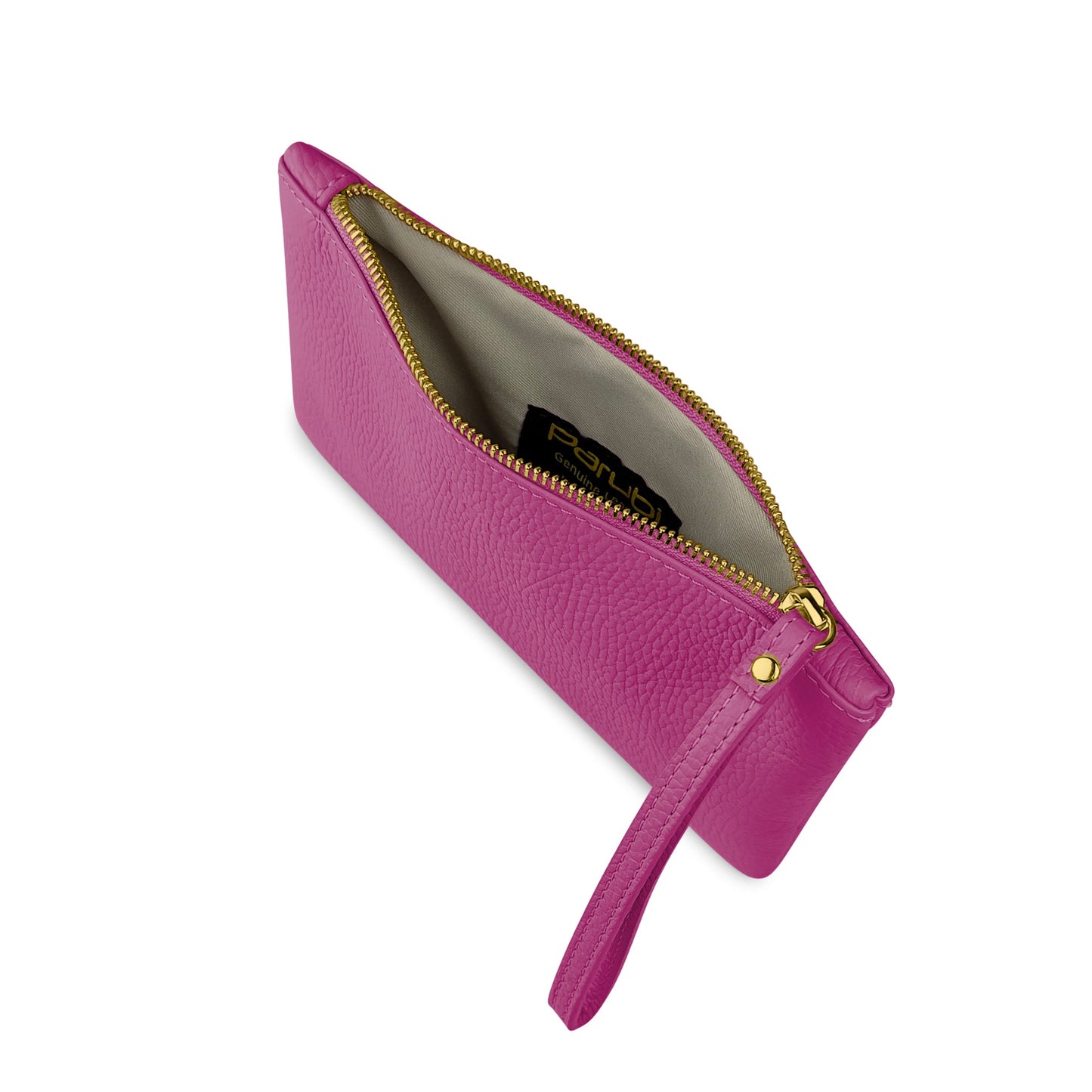 Pochette Donna a Mano, In Vera Pelle, Made in Italy, Modello Aura