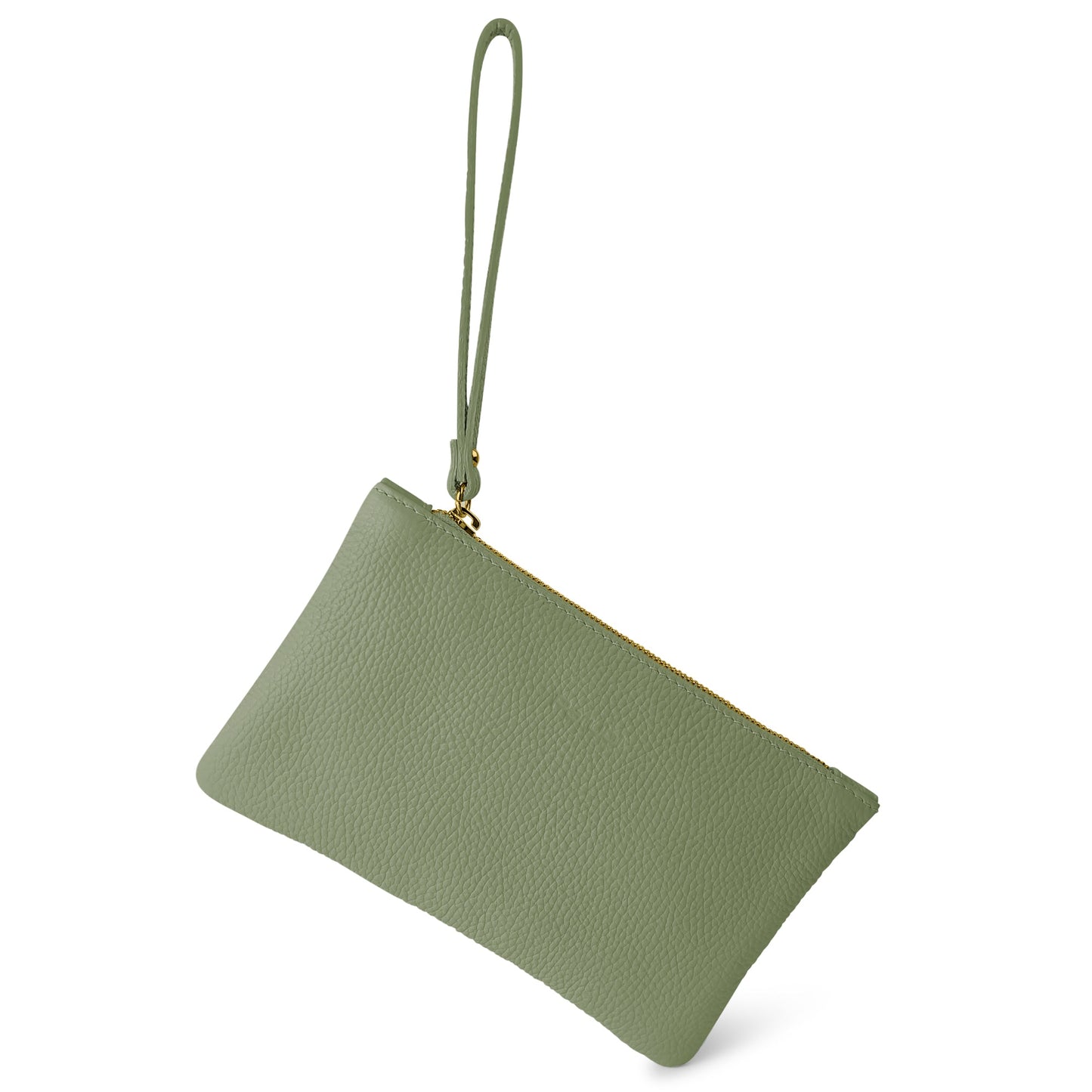 Pochette Donna a Mano, In Vera Pelle, Made in Italy, Modello Aura