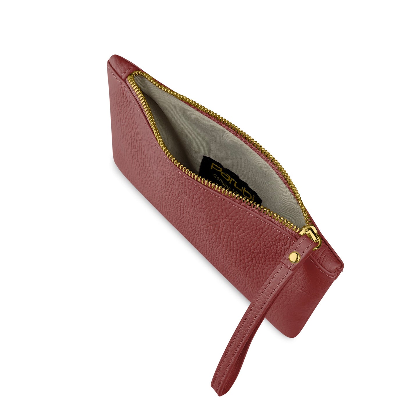 Pochette Donna a Mano, In Vera Pelle, Made in Italy, Modello Aura