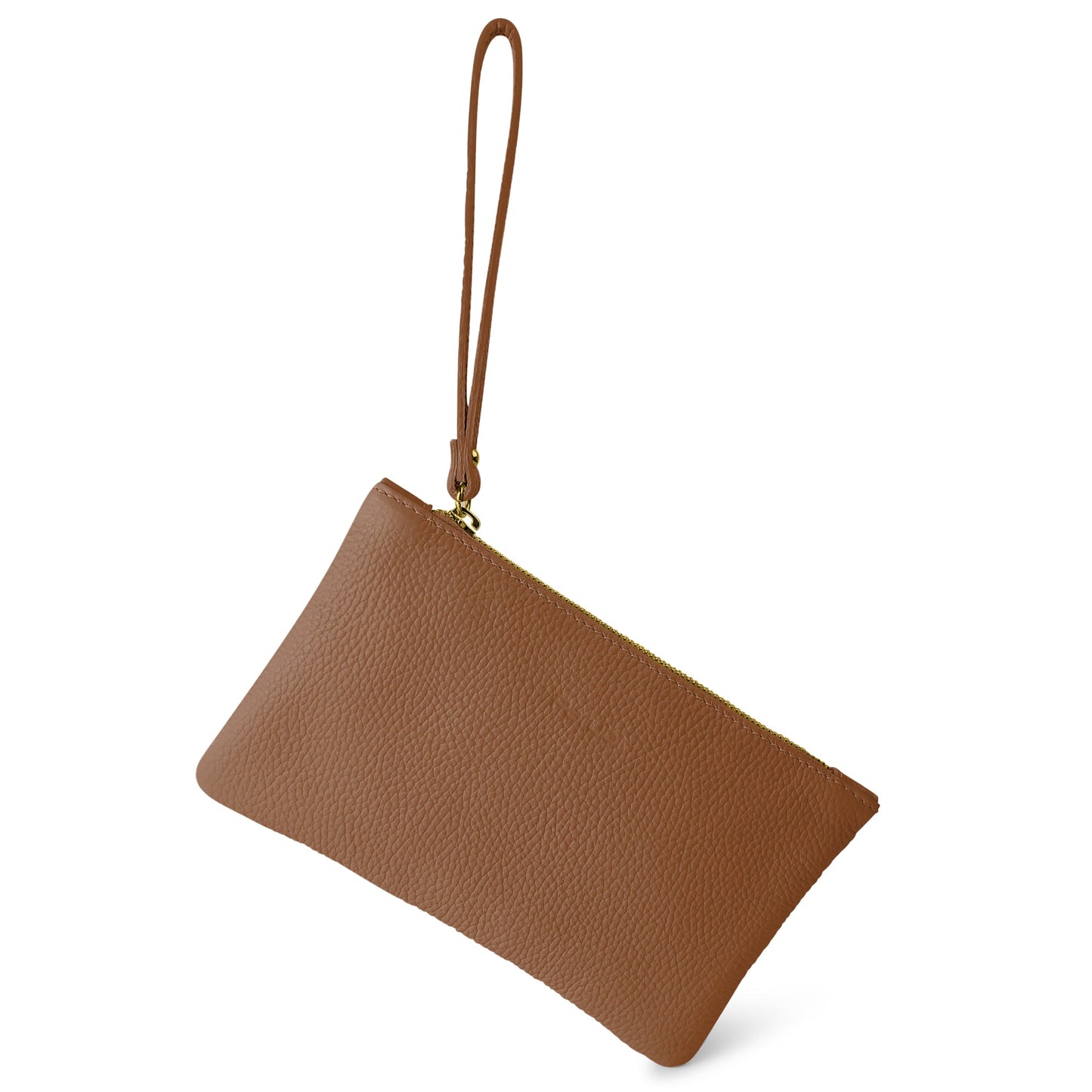 Pochette Donna a Mano, In Vera Pelle, Made in Italy, Modello Aura