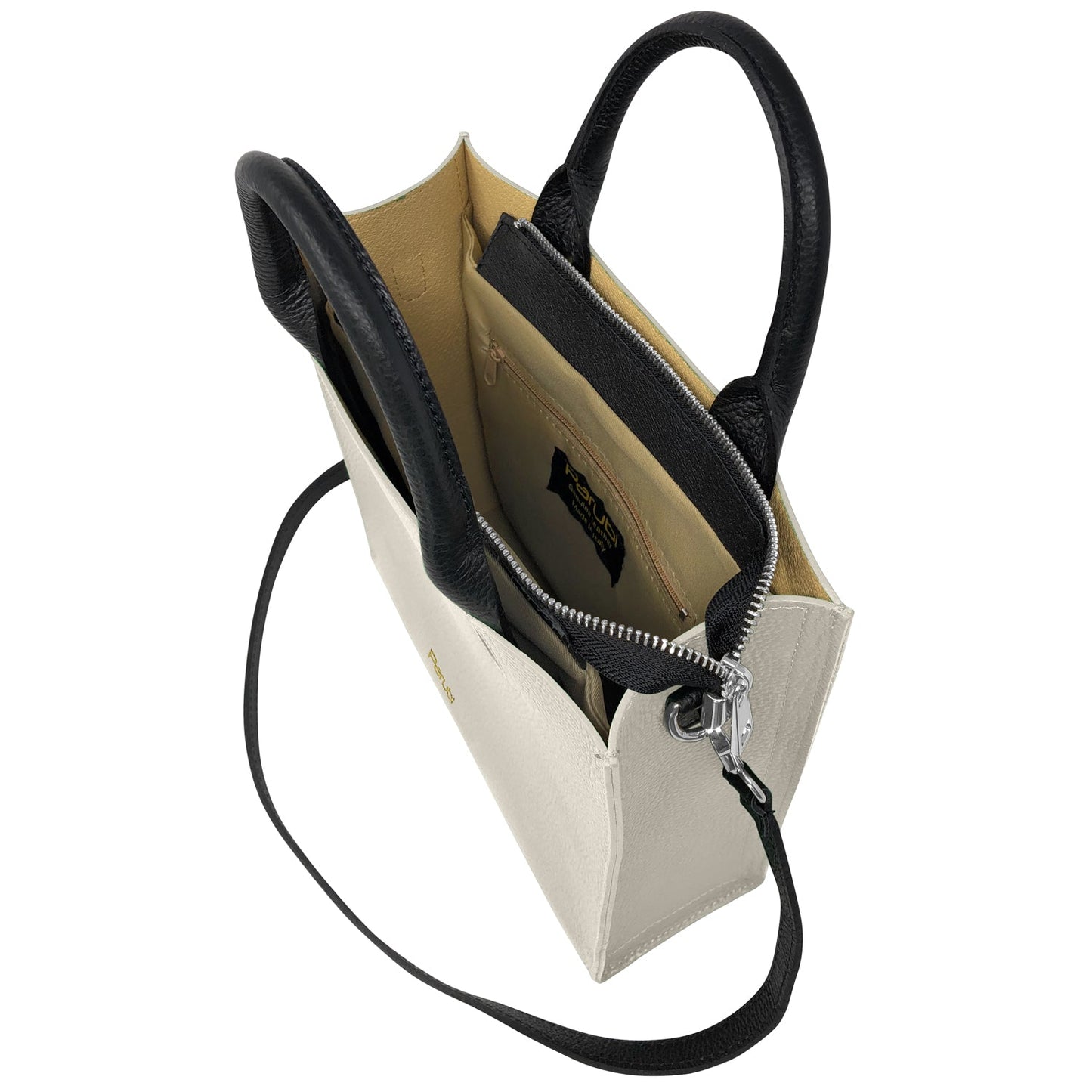 Borsa Donna a Mano con Tracolla, In Vera Pelle Morbida, Made in Italy, Modello Clizia