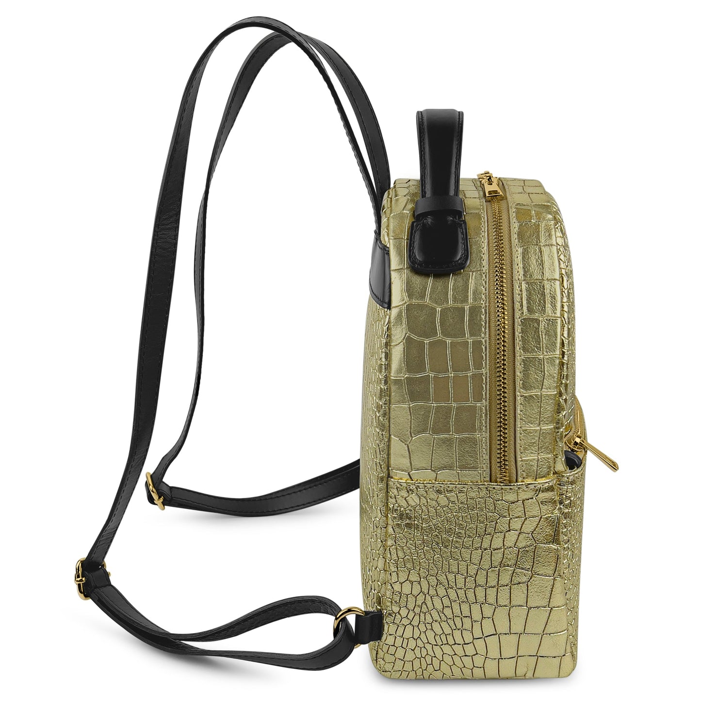 Parubi, Zaino Donna, In Vera Pelle Grana Dollaro, Made in Italy, Modello Amelia