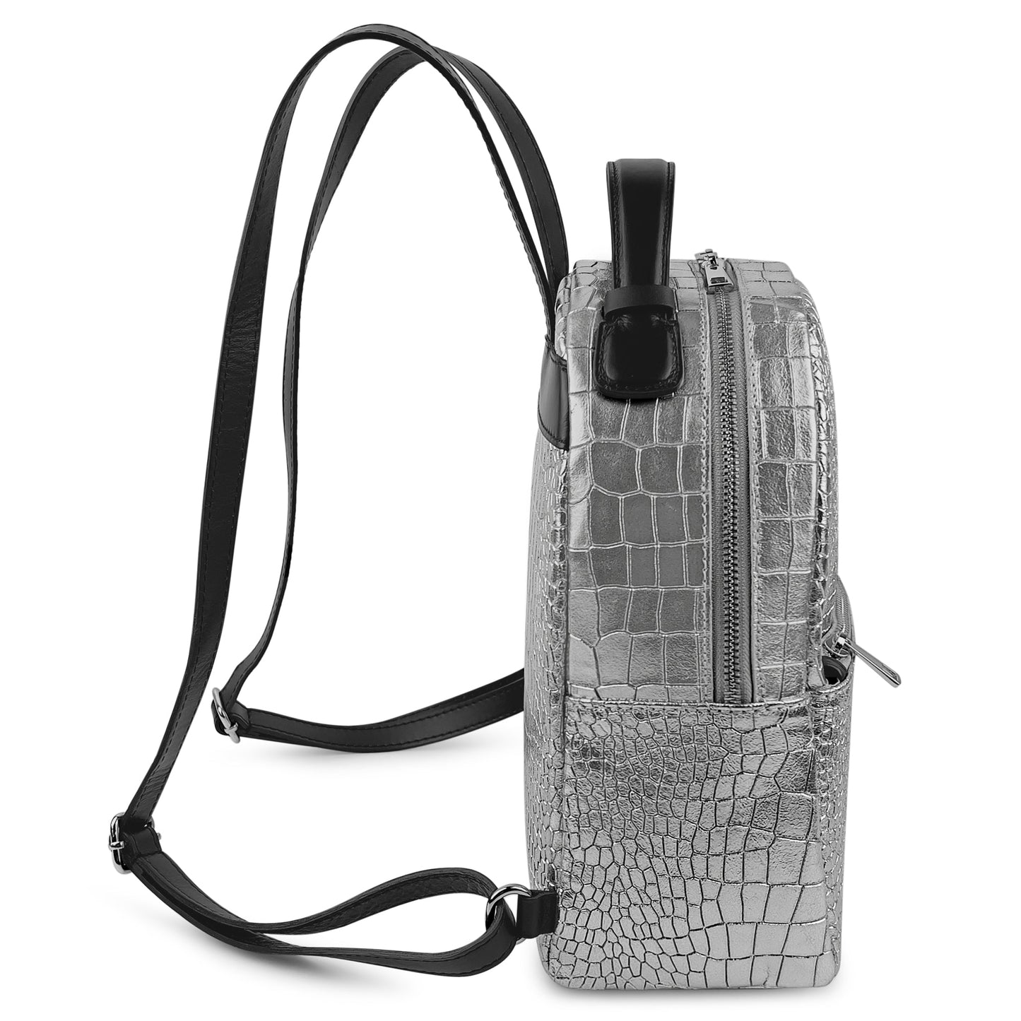 Parubi, Zaino Donna, In Vera Pelle Grana Dollaro, Made in Italy, Modello Amelia