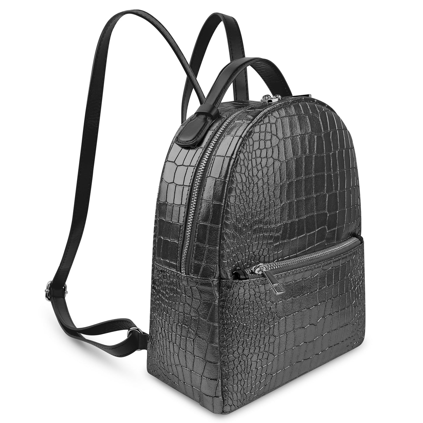 Parubi, Zaino Donna, In Vera Pelle Grana Dollaro, Made in Italy, Modello Amelia