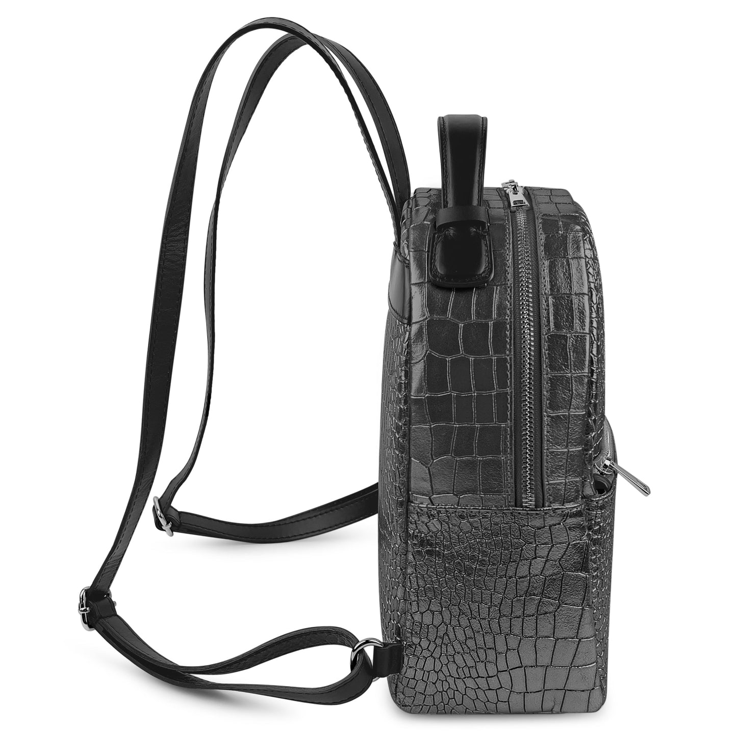 Parubi, Zaino Donna, In Vera Pelle Grana Dollaro, Made in Italy, Modello Amelia