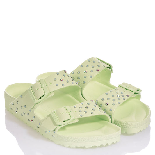 Birkenstock Arizona Lime Swarovski
