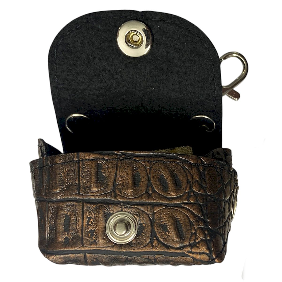 Micro bag cocco marrone - micro borsa Portachiavi Charm in PVC