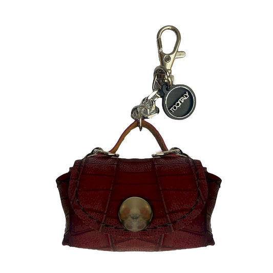 Micro bag bordeaux - micro borsa Portachiavi Charm in PVC
