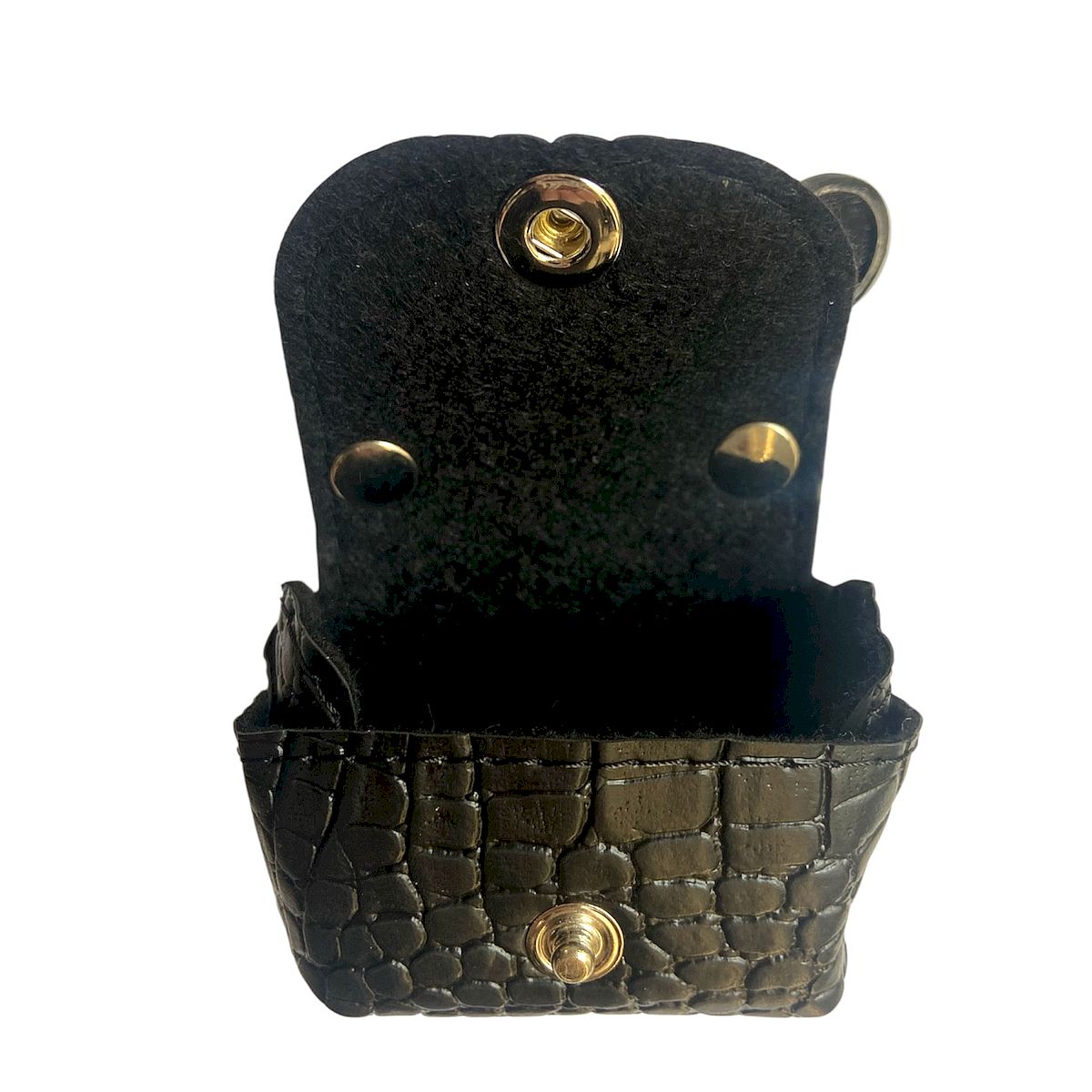 Micro bag cocco nera- micro borsa Portachiavi Charm in PVC